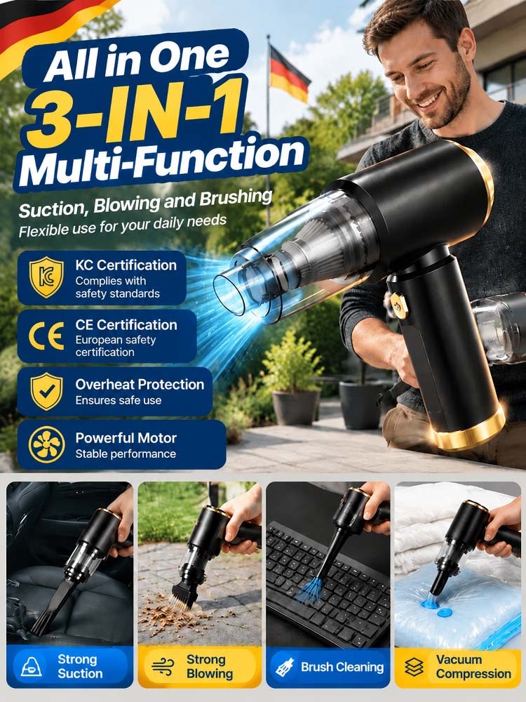 🌪️⚡ 32,000 Pa storm-force suction erases all dirt instantly!