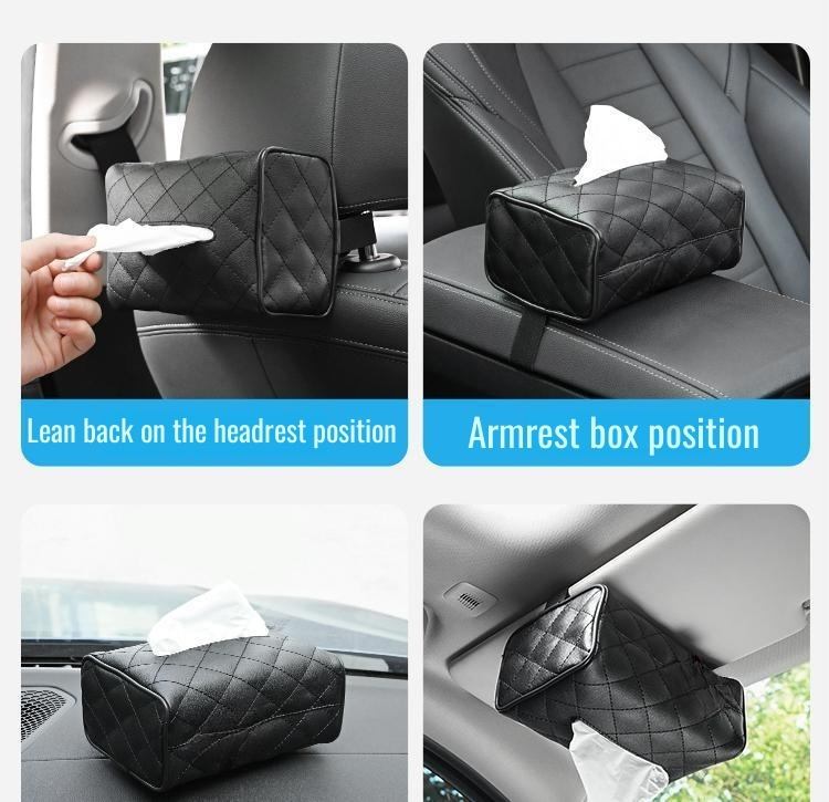 Durable and stylish car tissue holder with cartoon pattern