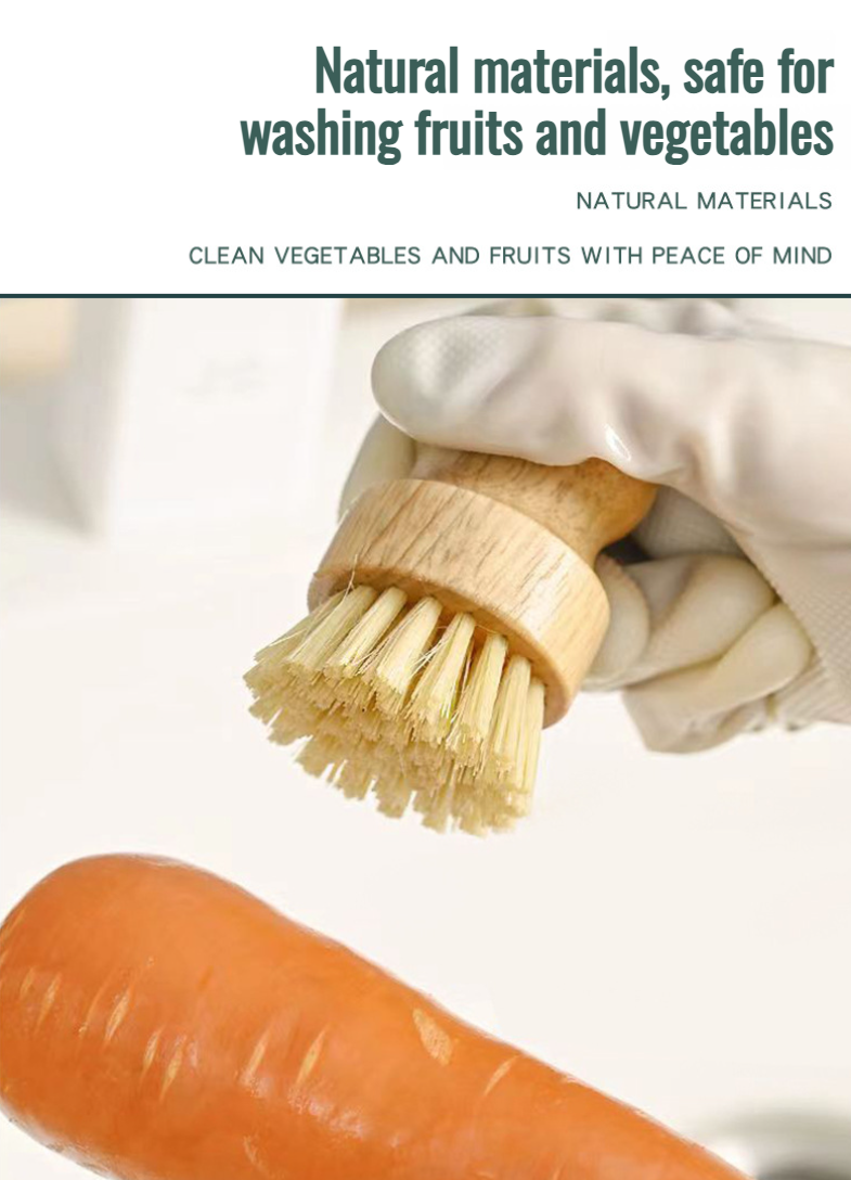 Natural wood dish brush for sustainable cleaning