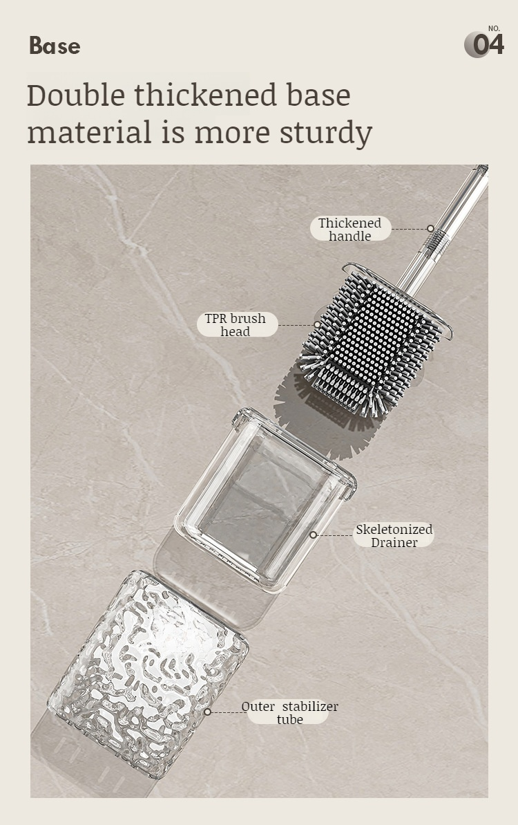 Innovative toilet brush reaching hard-to-clean areas