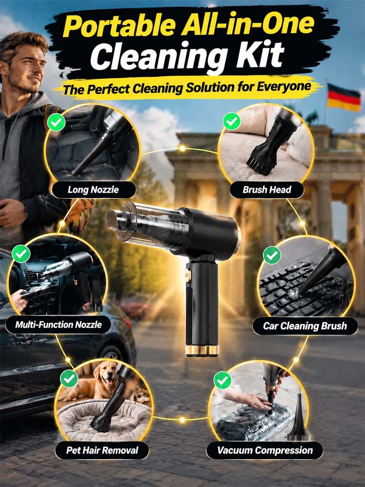 🌪️⚡ 32,000 Pa storm-force suction erases all dirt instantly!