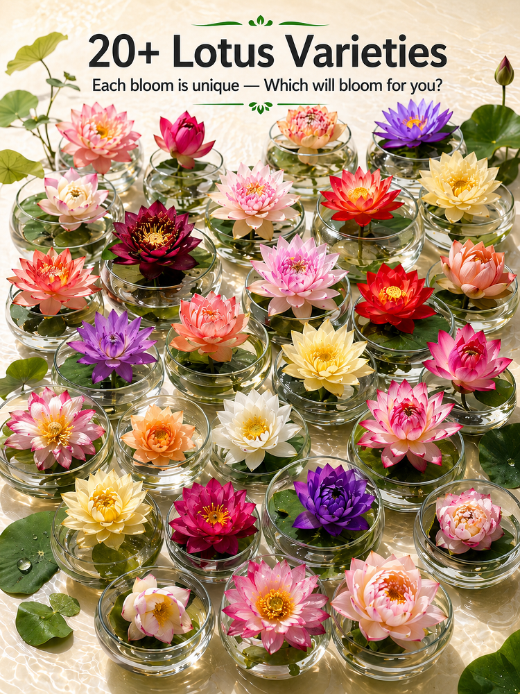 【 3-Day Sprout】Hydroponic Lotus | Grow in Plain Water | Extra-Long Blooming Period of Over 200 Days – Purifies the Air 🌸