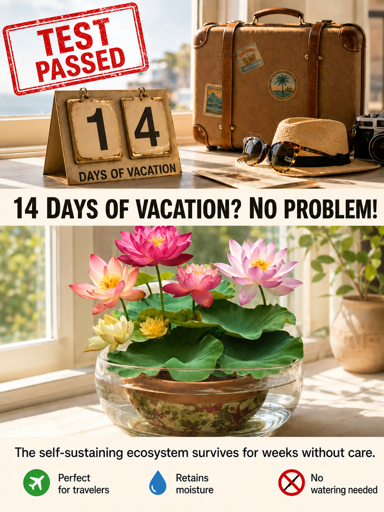 【 3-Day Sprout】Hydroponic Lotus | Grow in Plain Water | Extra-Long Blooming Period of Over 200 Days – Purifies the Air 🌸