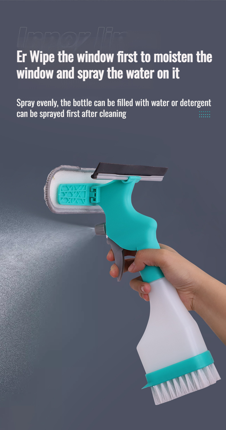 Efficient window cleaning tool for glass surfaces