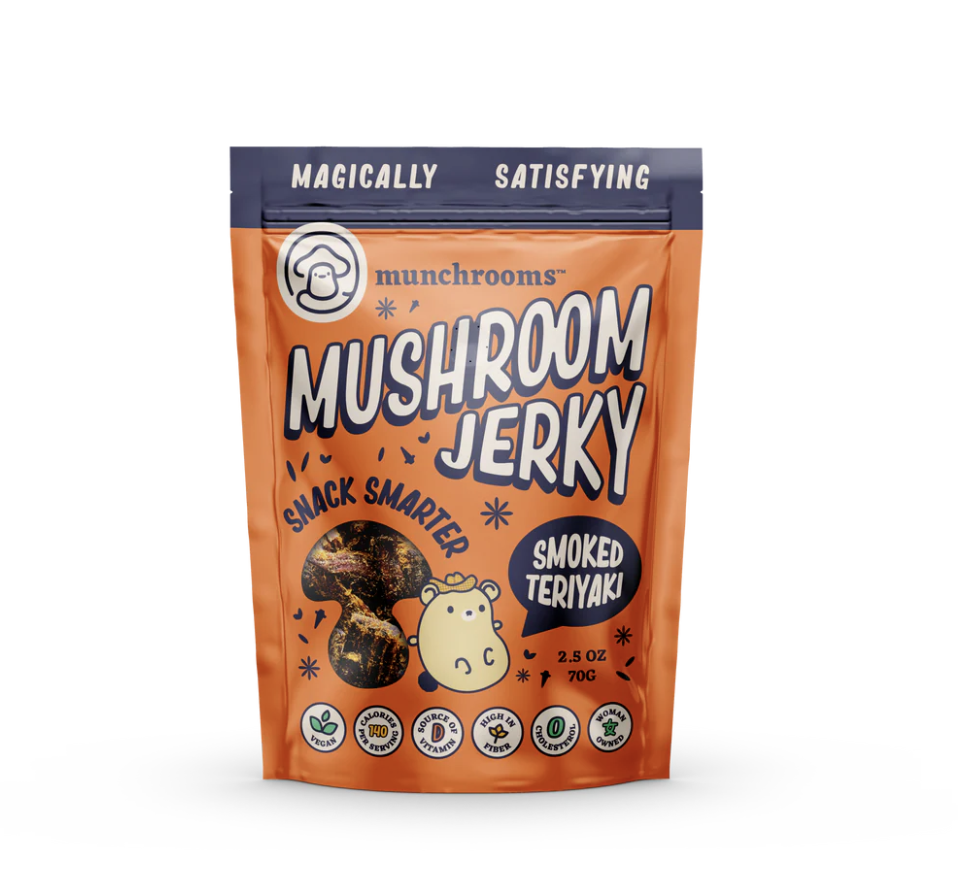 Munchrooms Cracked Teriyaki Mushroom Jerky