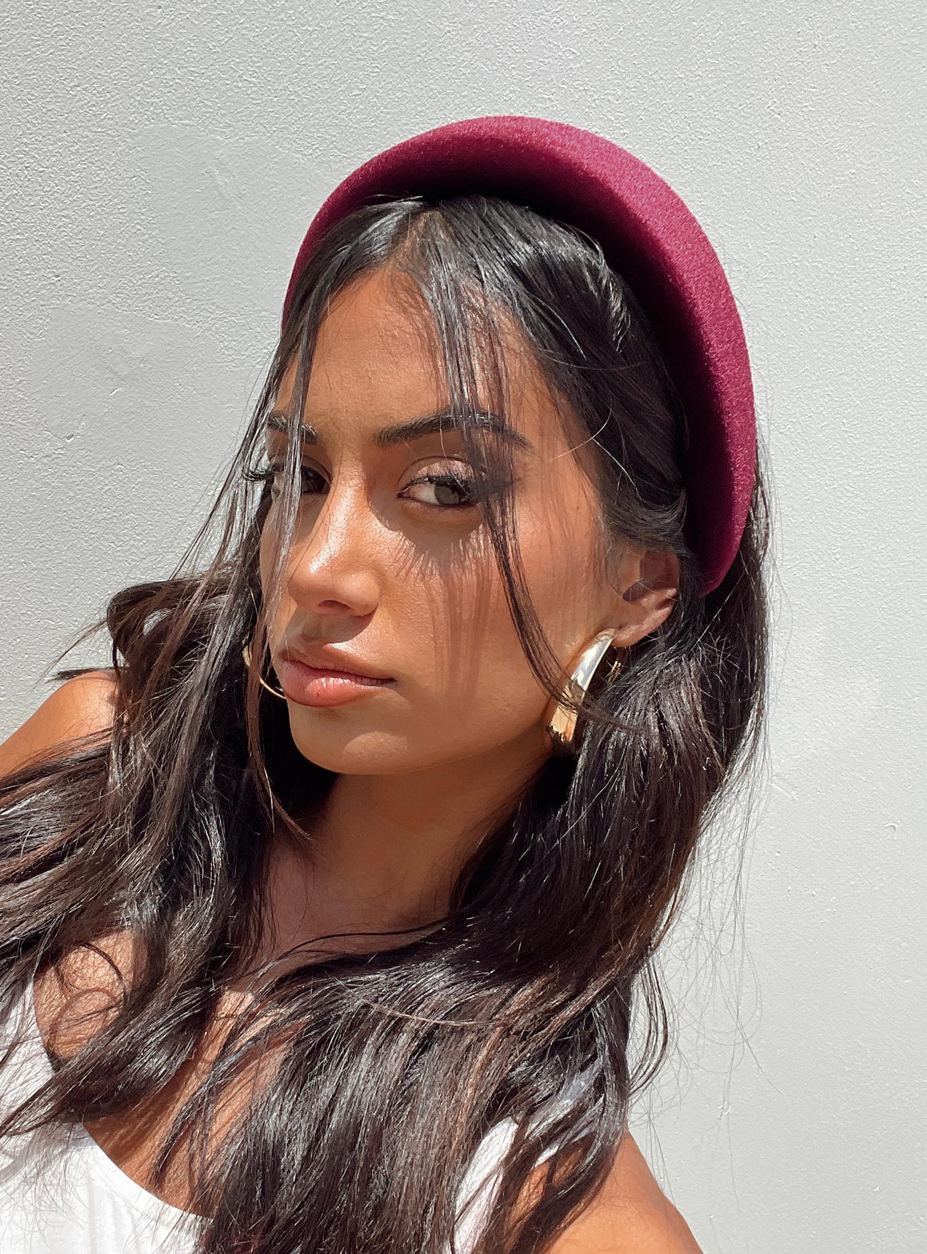 Cotter Headband Burgundy-Heyiad