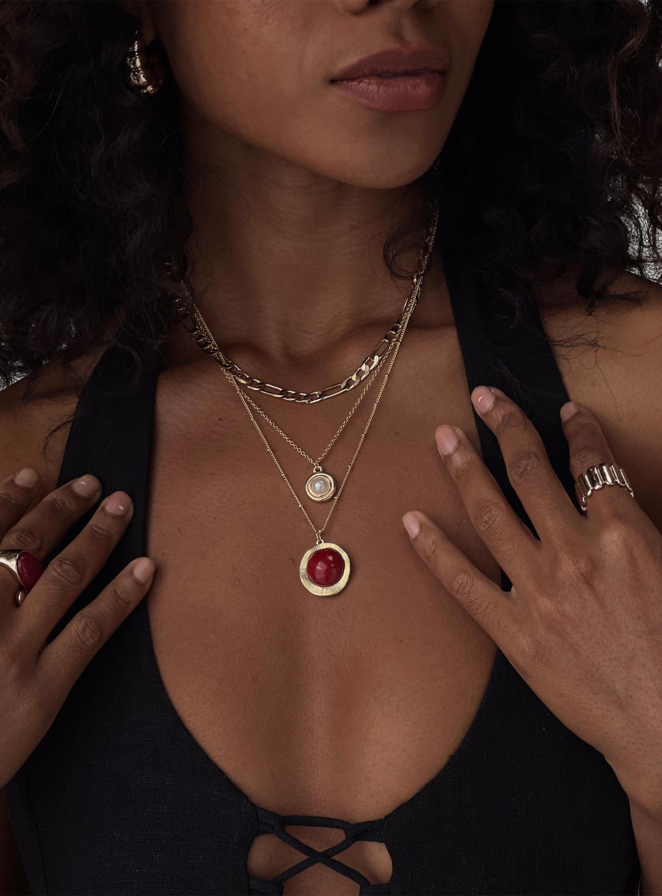 Irulan Necklace Gold-Heyiad