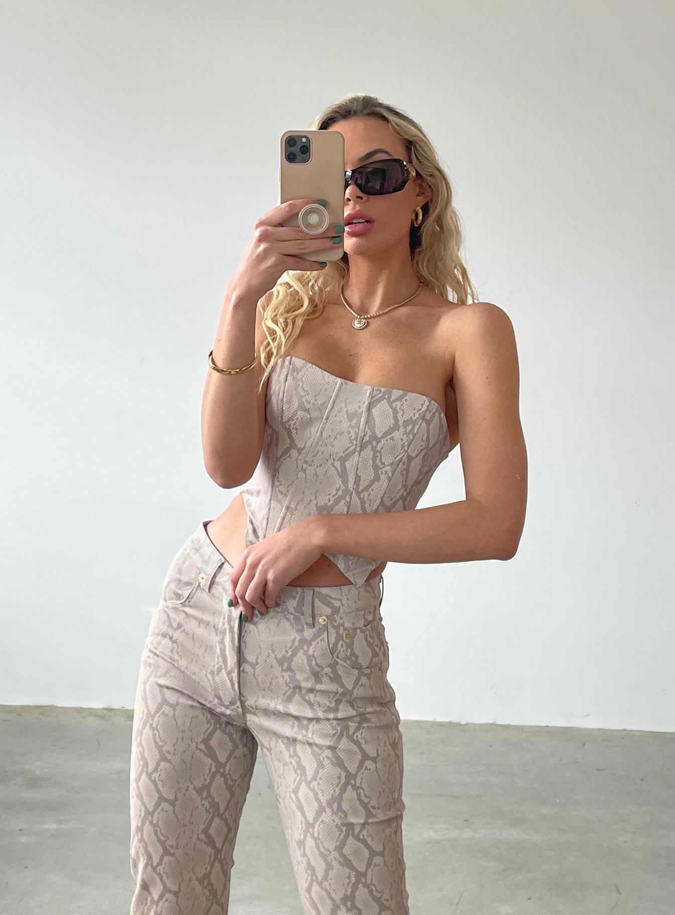 JGR & STN Lil Snake Corset Grey Snake-Heyiad
