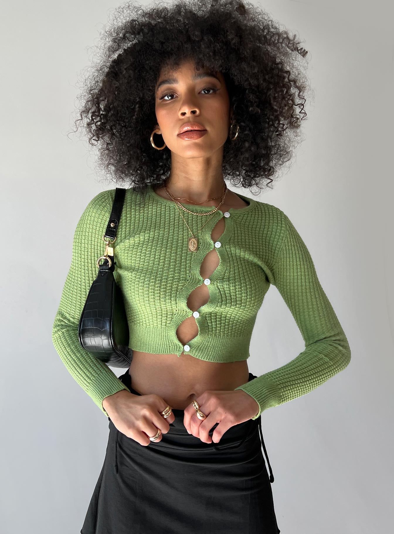 Cosmo Cardigan Green-Heyiad