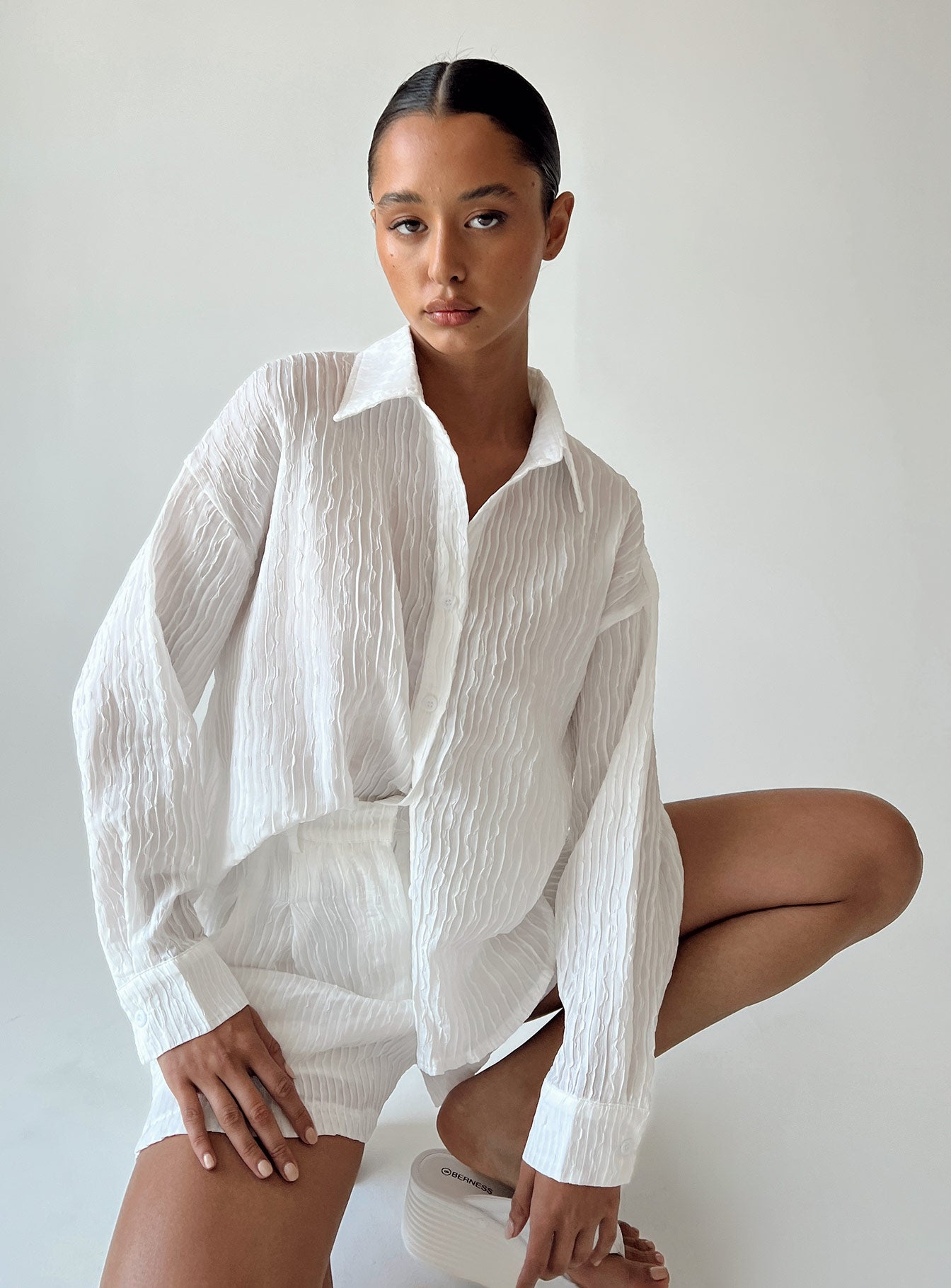 Kaitlyn 2 Piece Set White Texture-Heyiad