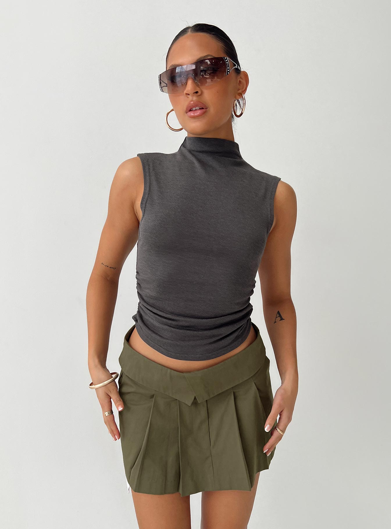 Karenden Tank Top Slate-Heyiad