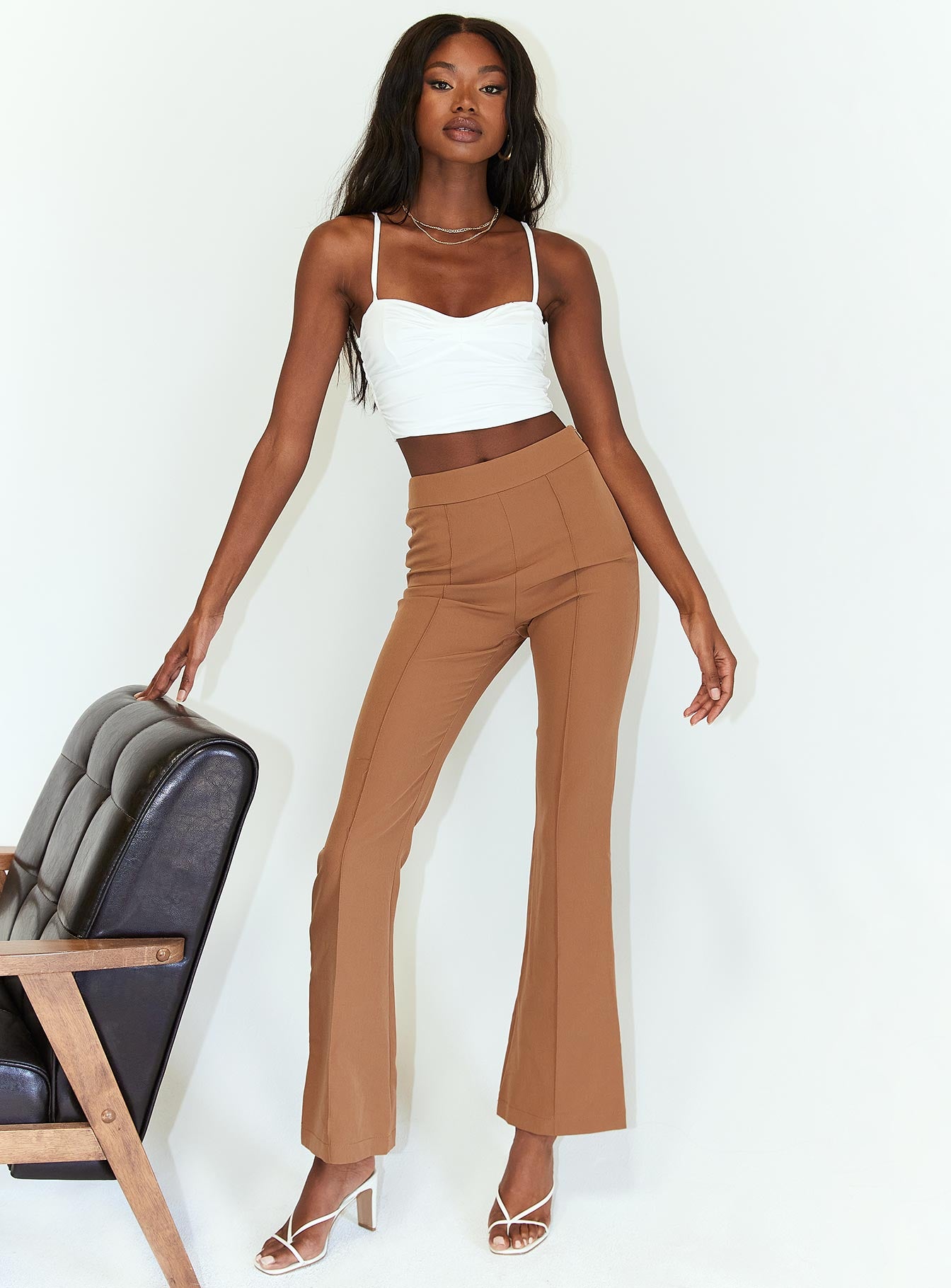 Jensen Pants Brown-Heyiad