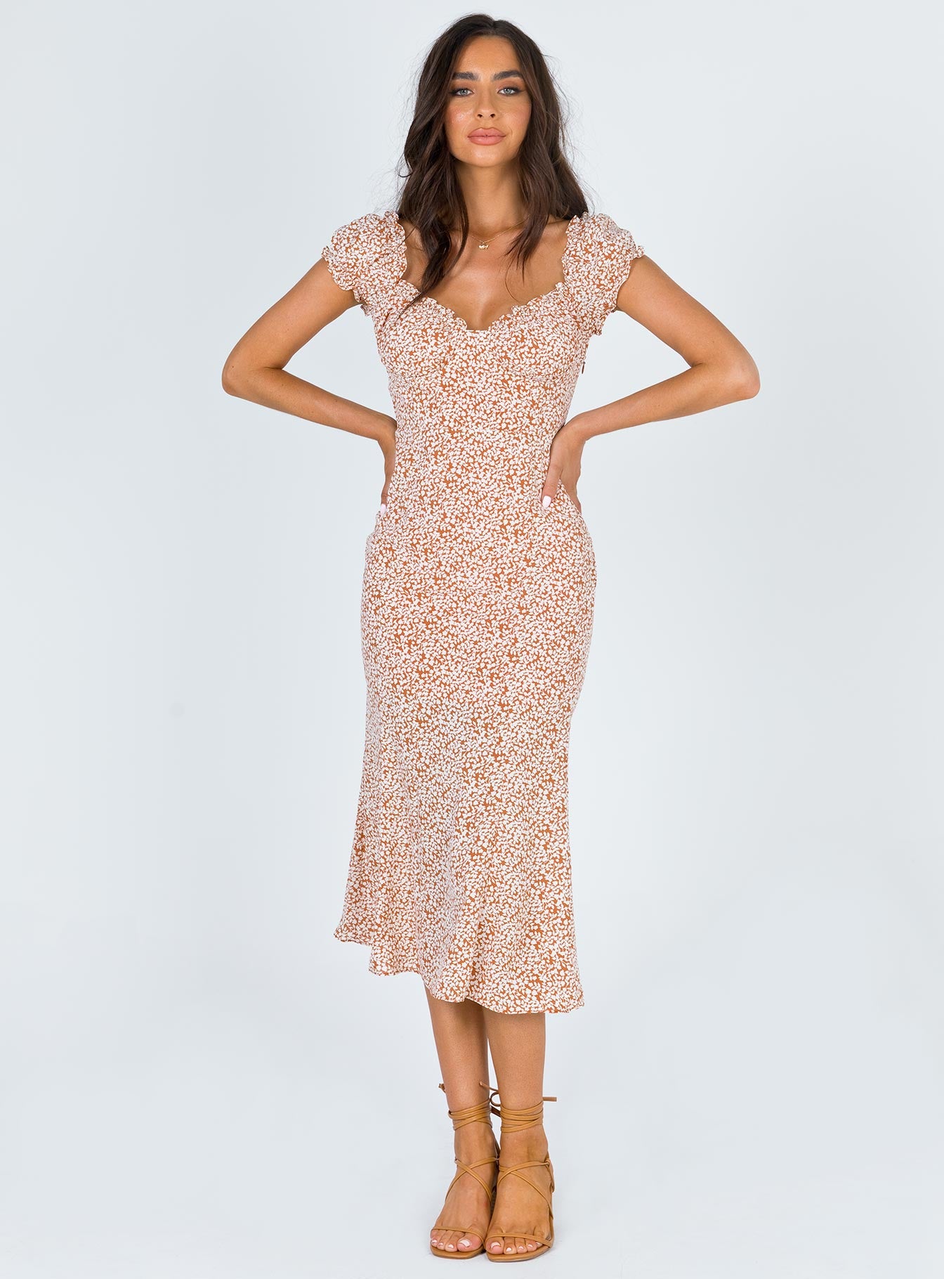 Just Like Heaven Midi Dress-Heyiad
