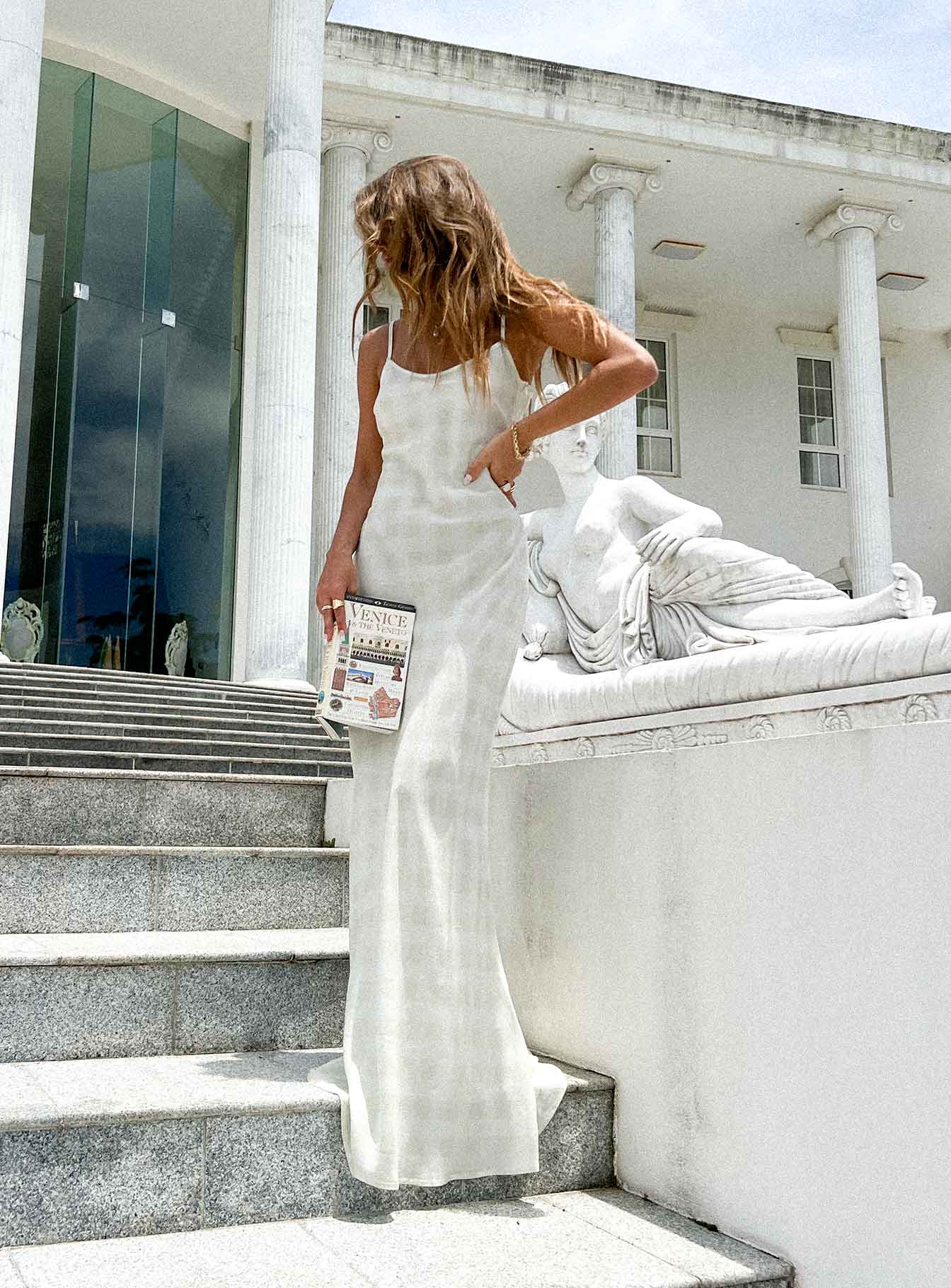 Karamu Maxi Dress Cream-Heyiad