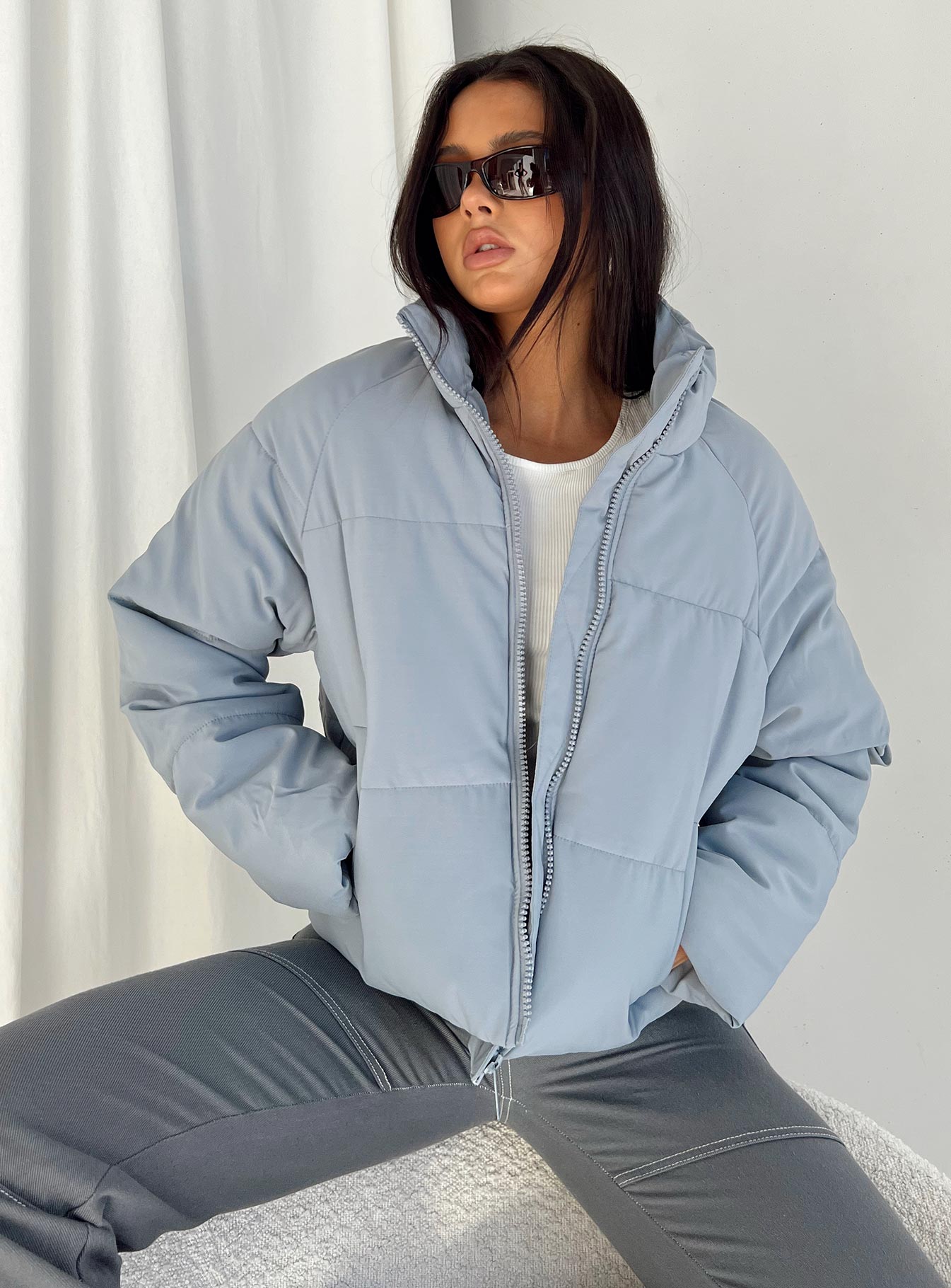 Jill Puffer Jacket Slate-Heyiad