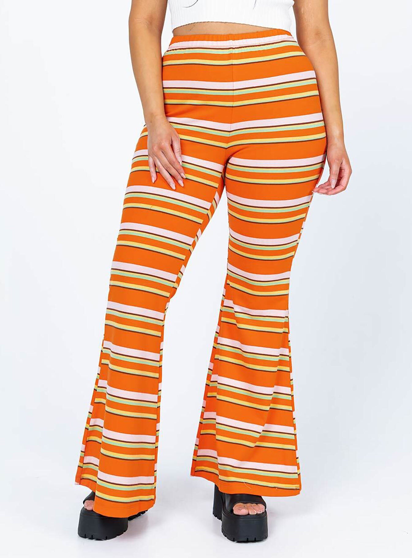 Jackson Knit Pants Orange-Heyiad