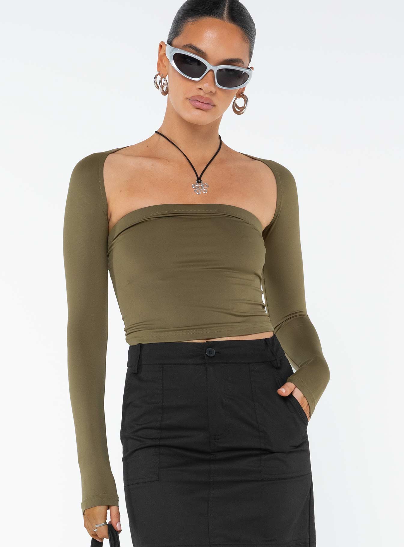 Deandra Top Olive-Heyiad