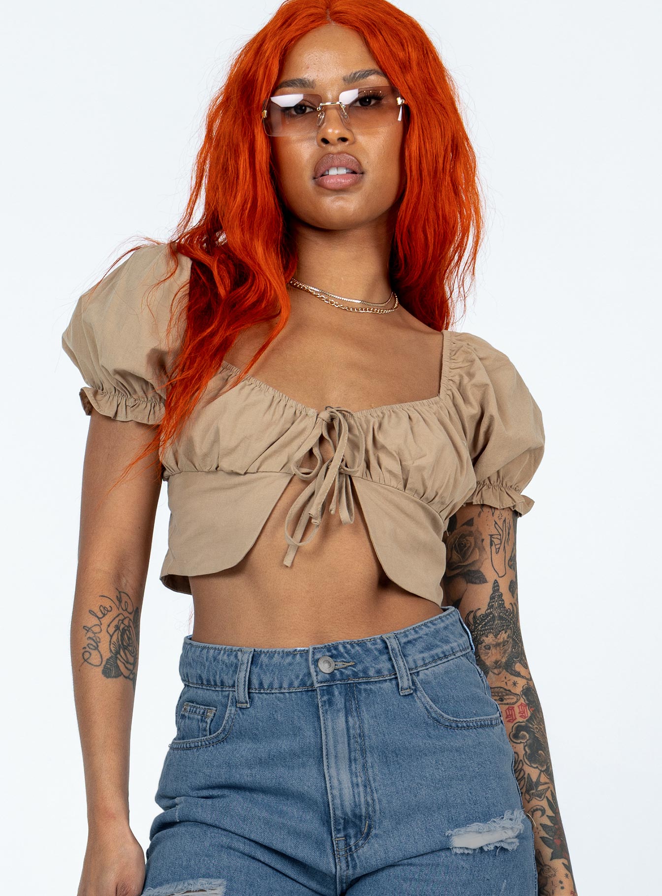 Jacana Top Beige-Heyiad