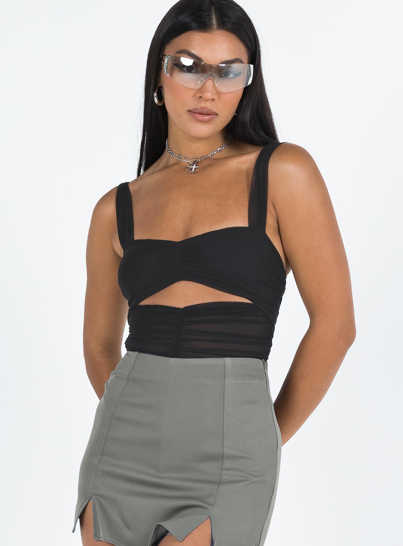 Kalmia Bodysuit Black-Heyiad