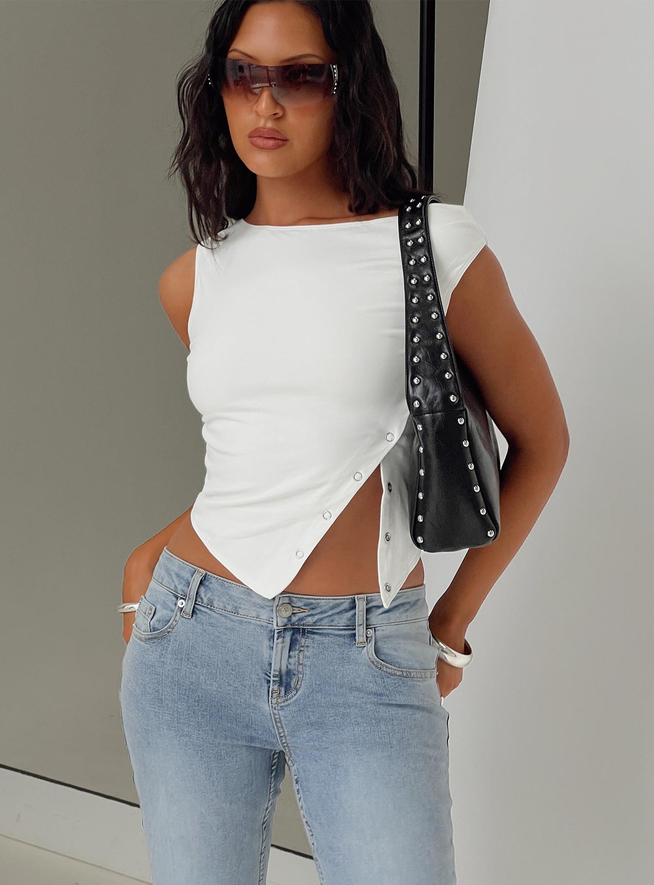Karre Off The Shoulder Top White-Heyiad