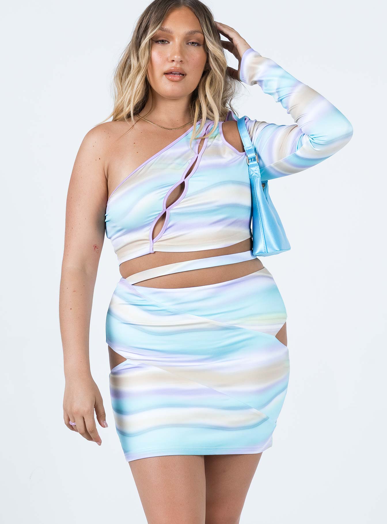 Josie Marble Mini Skirt Multi-Heyiad