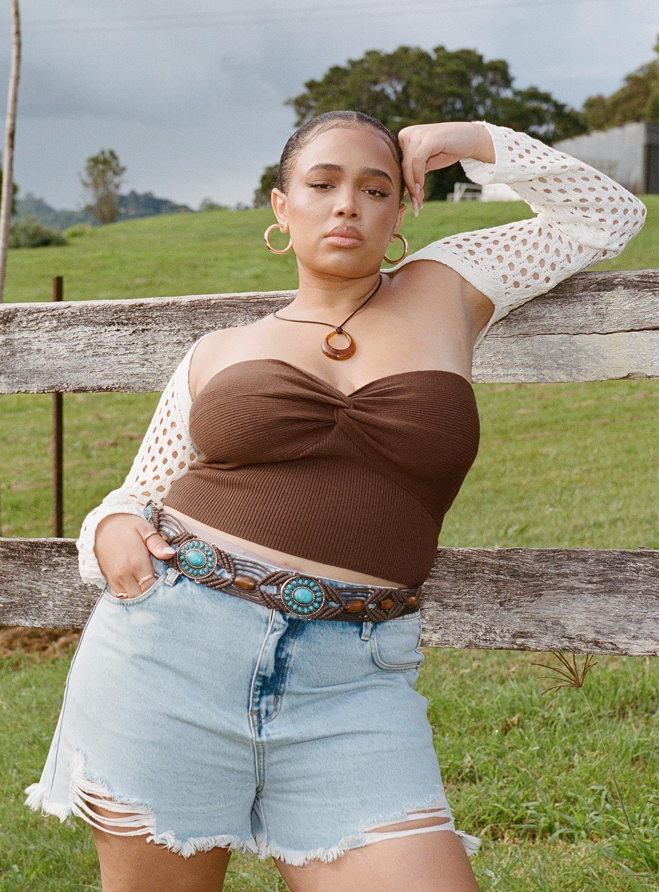 Kallista Top Brown Curve-Heyiad