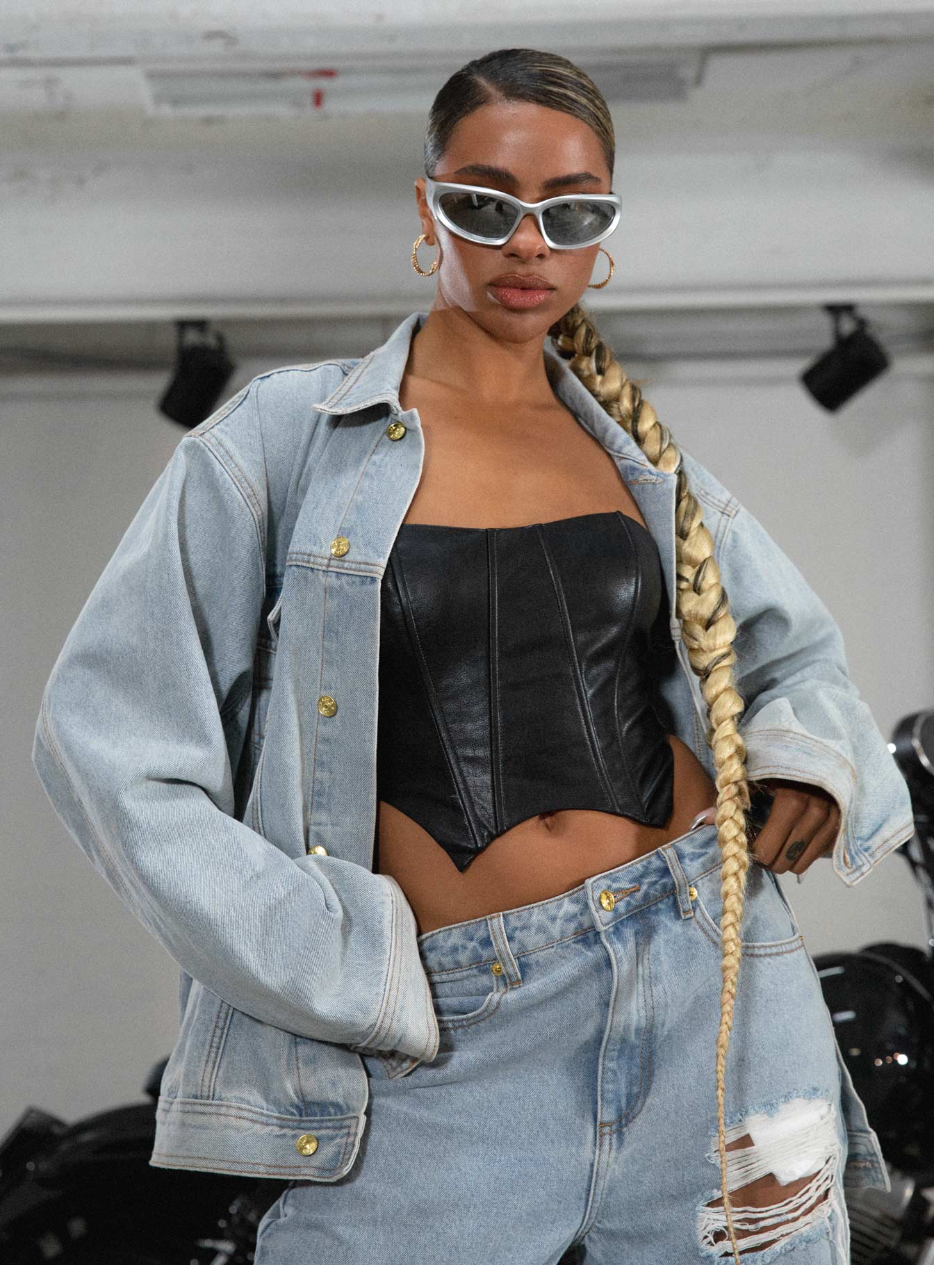 JGR & STN Coyote Denim Jacket Vintage Indigo-Heyiad