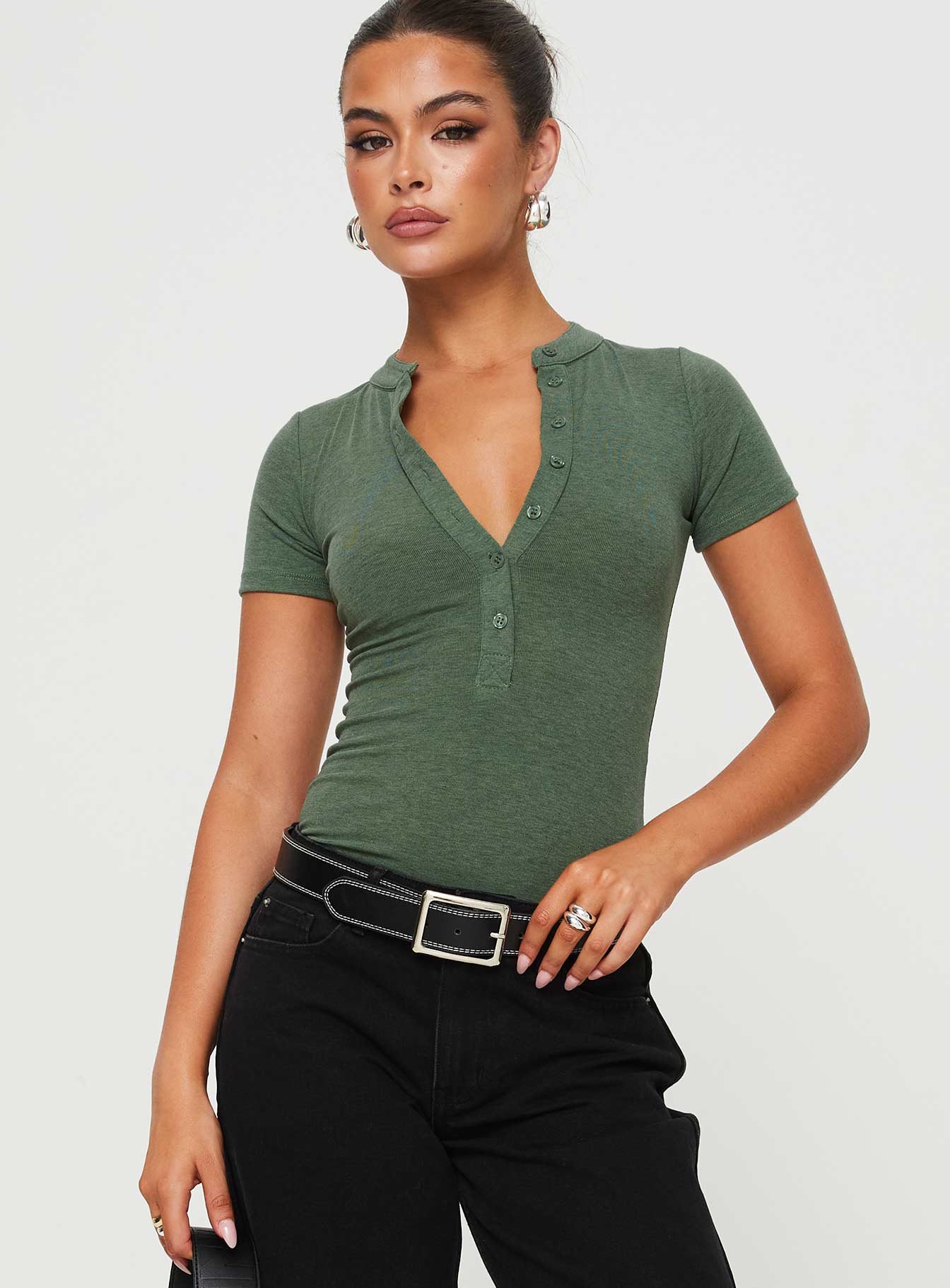 Kandis Bodysuit Green-Heyiad