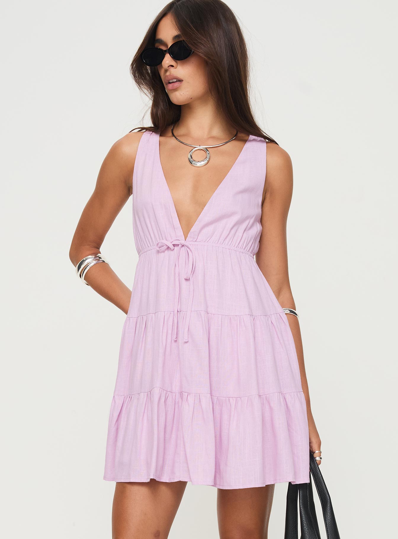 Dipsie Mini Dress Lilac-Heyiad