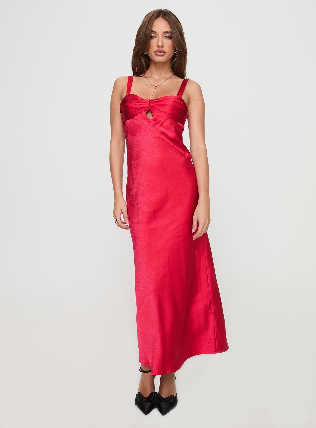Joane Maxi Dress Red-Heyiad