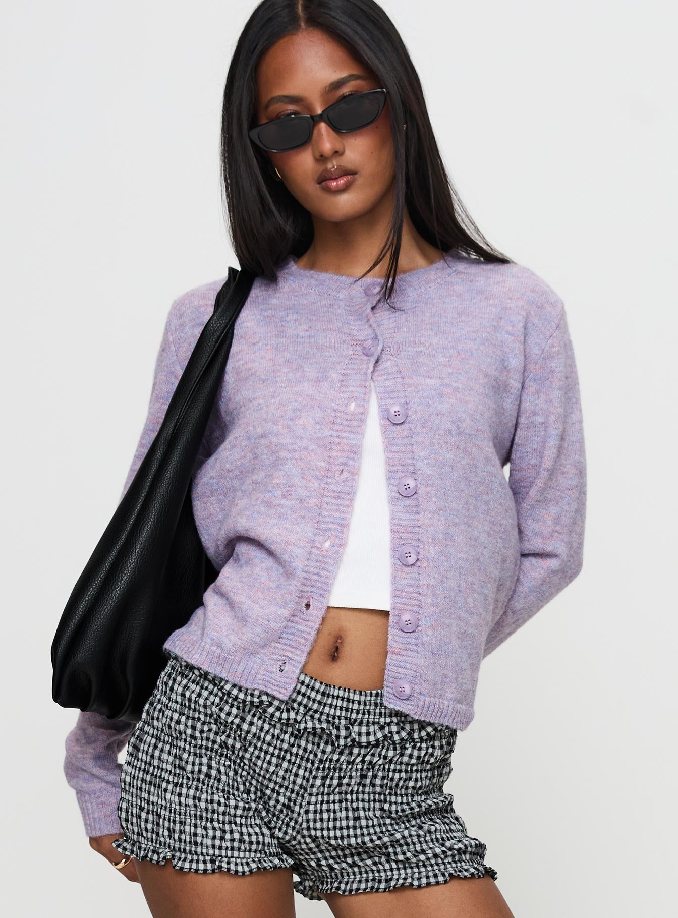 Denmark Cardigan Lilac-Heyiad
