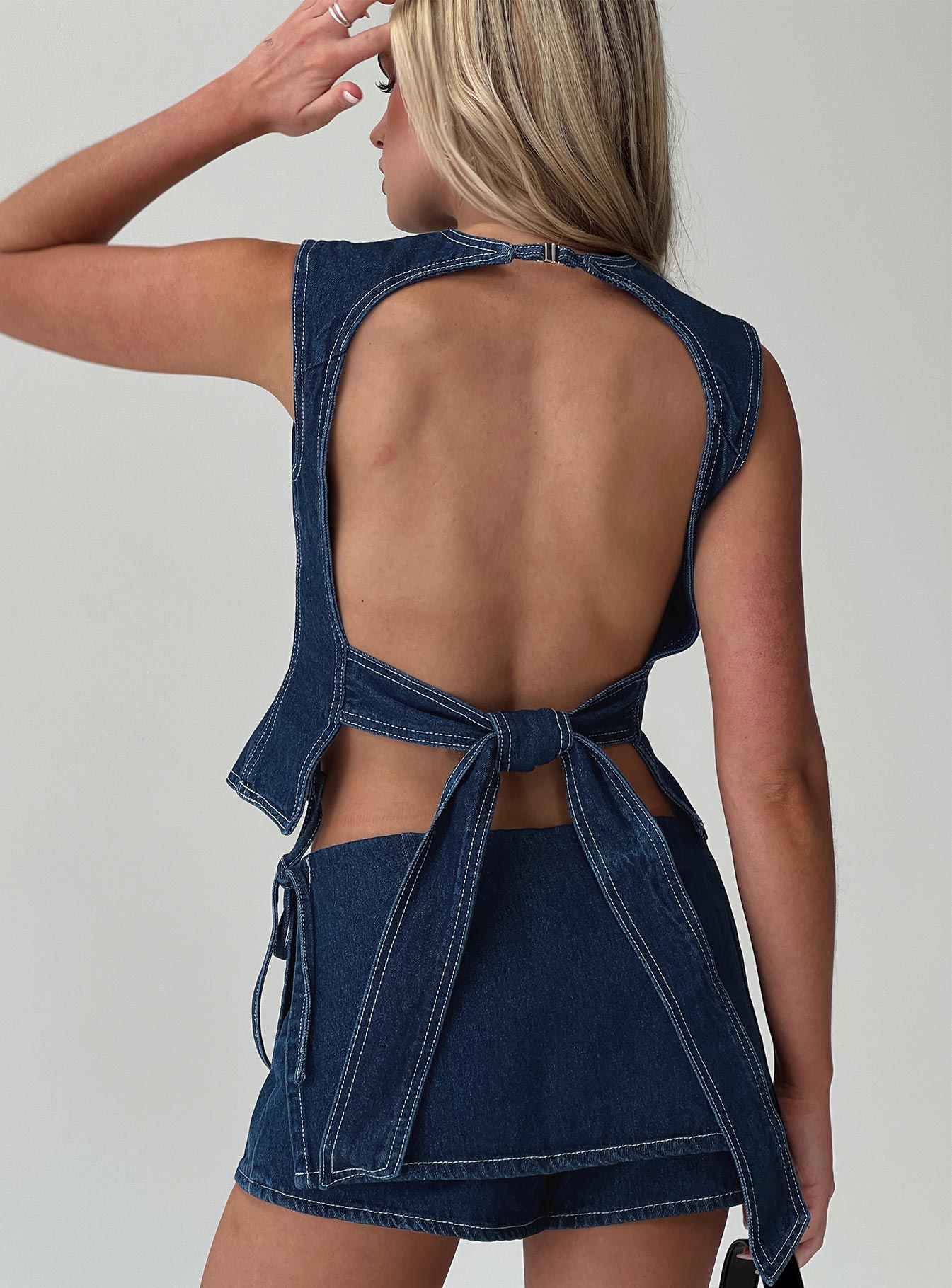 Countryside Top Denim-Heyiad