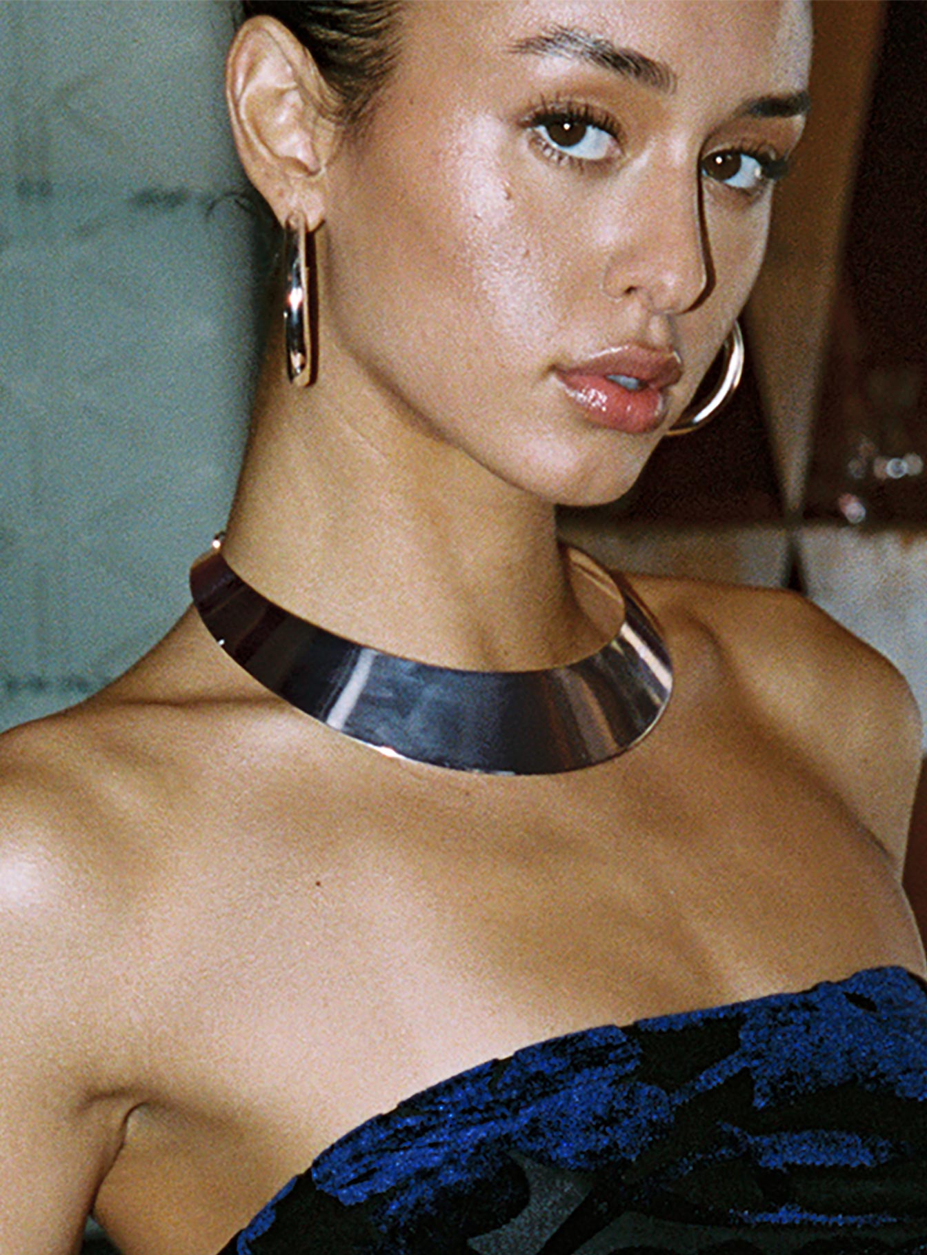 Karta Neck Cuff Silver-Heyiad
