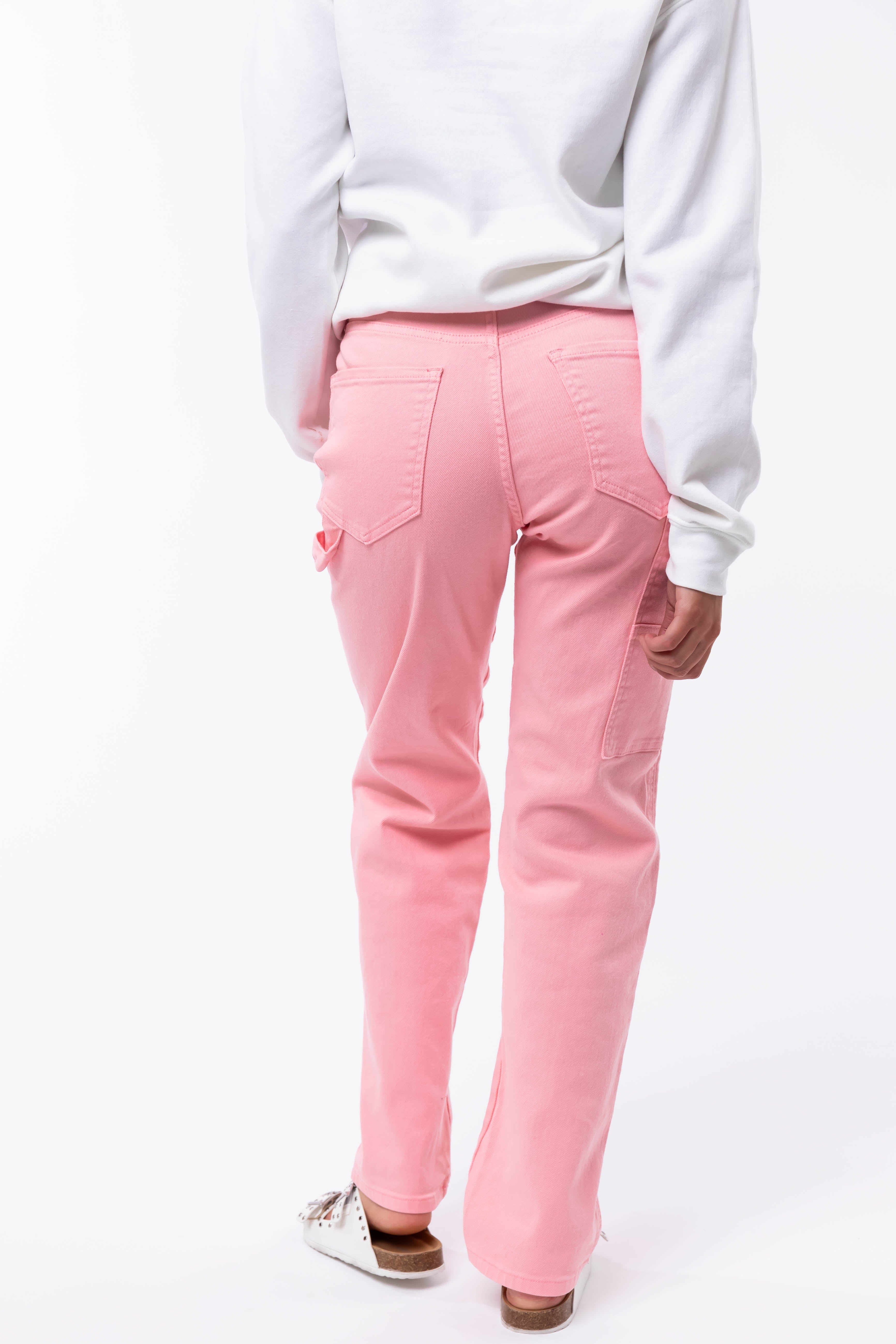 Cello Bubblegum Mid Rise Baggy Carpenter Jeans-Newayad