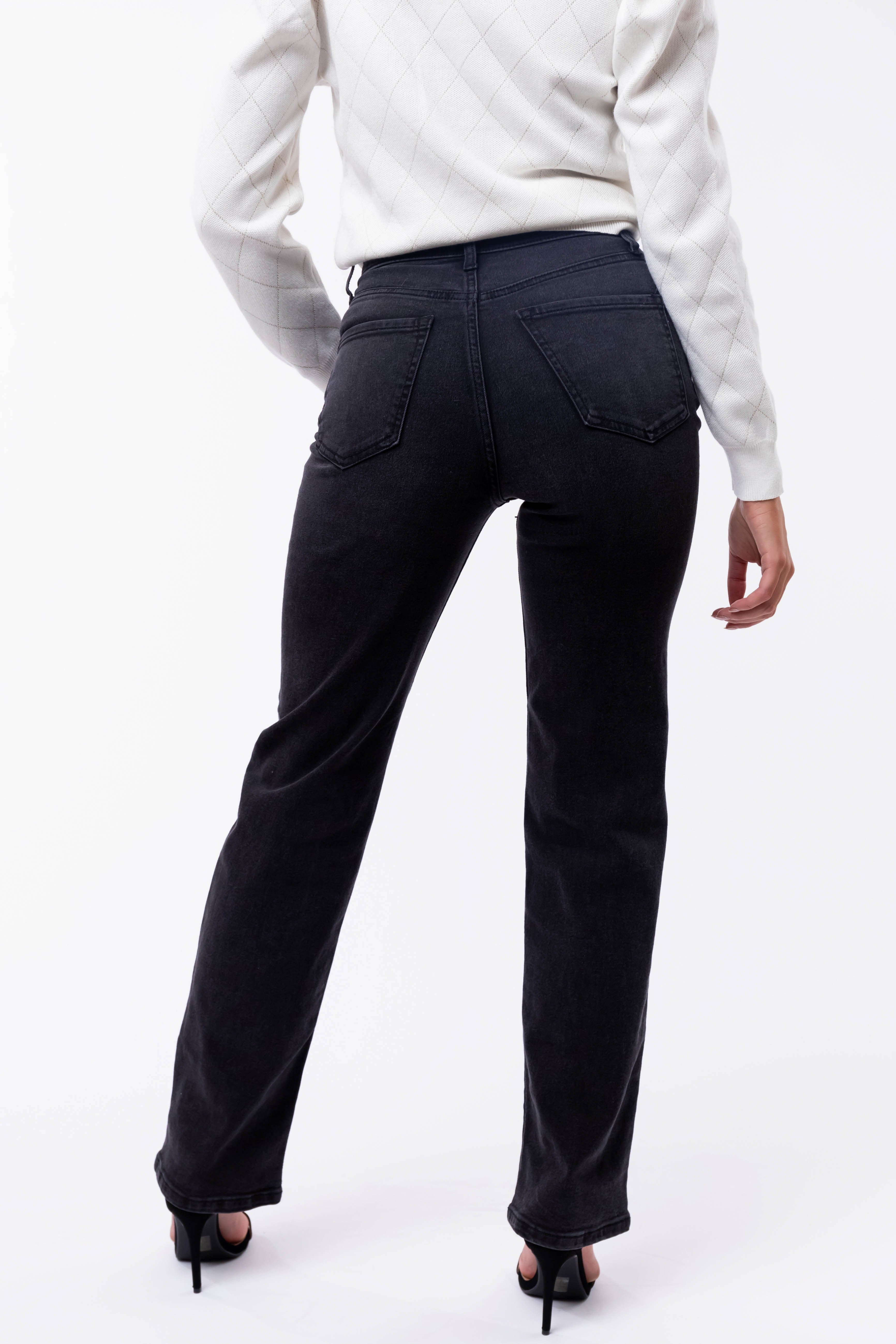 Cello Faded Black High Rise Dad Jeans-Newayad