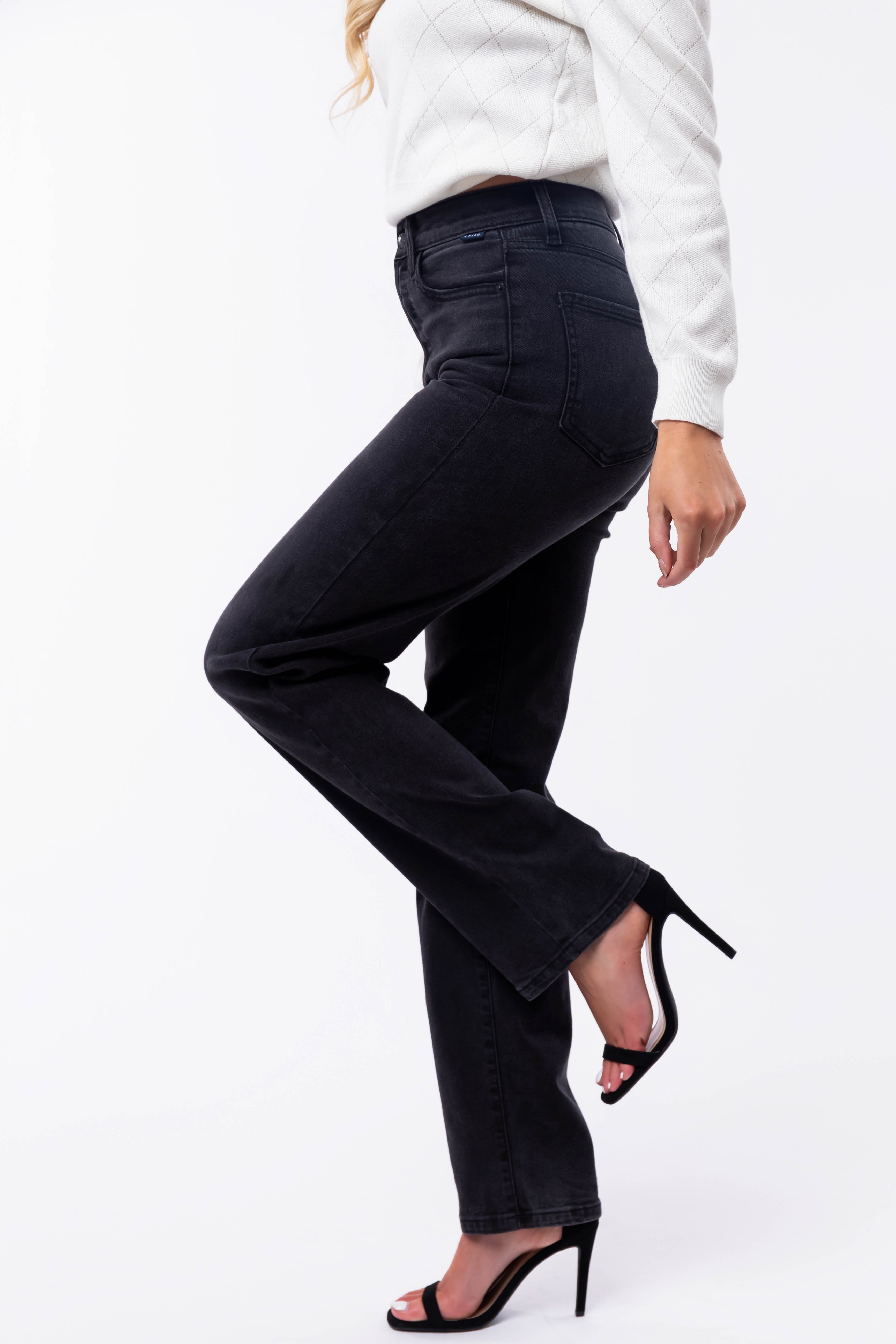 Cello Faded Black High Rise Dad Jeans-Newayad