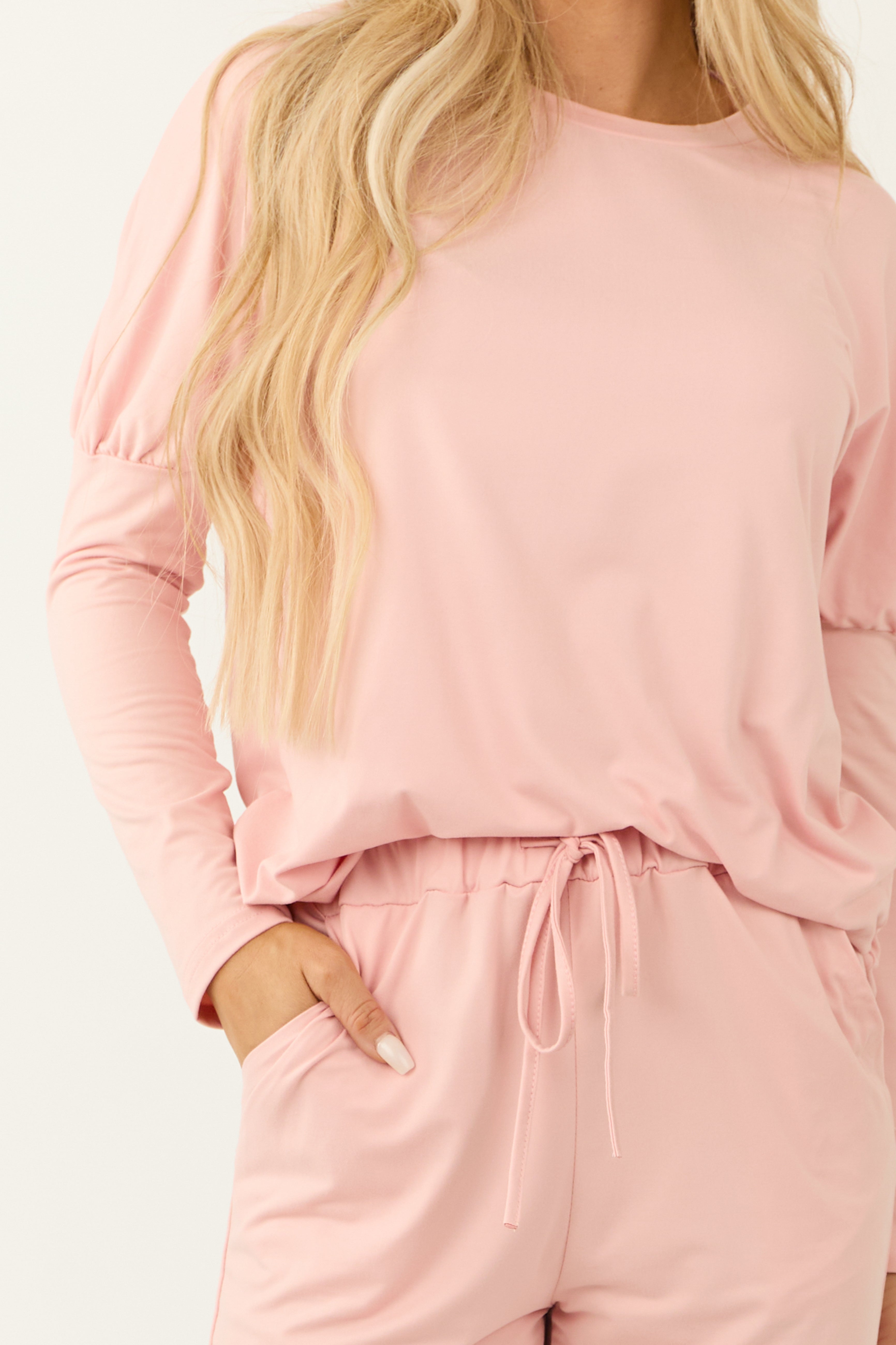 Cherry Blossom Long Sleeve Jogger Set-Newayad