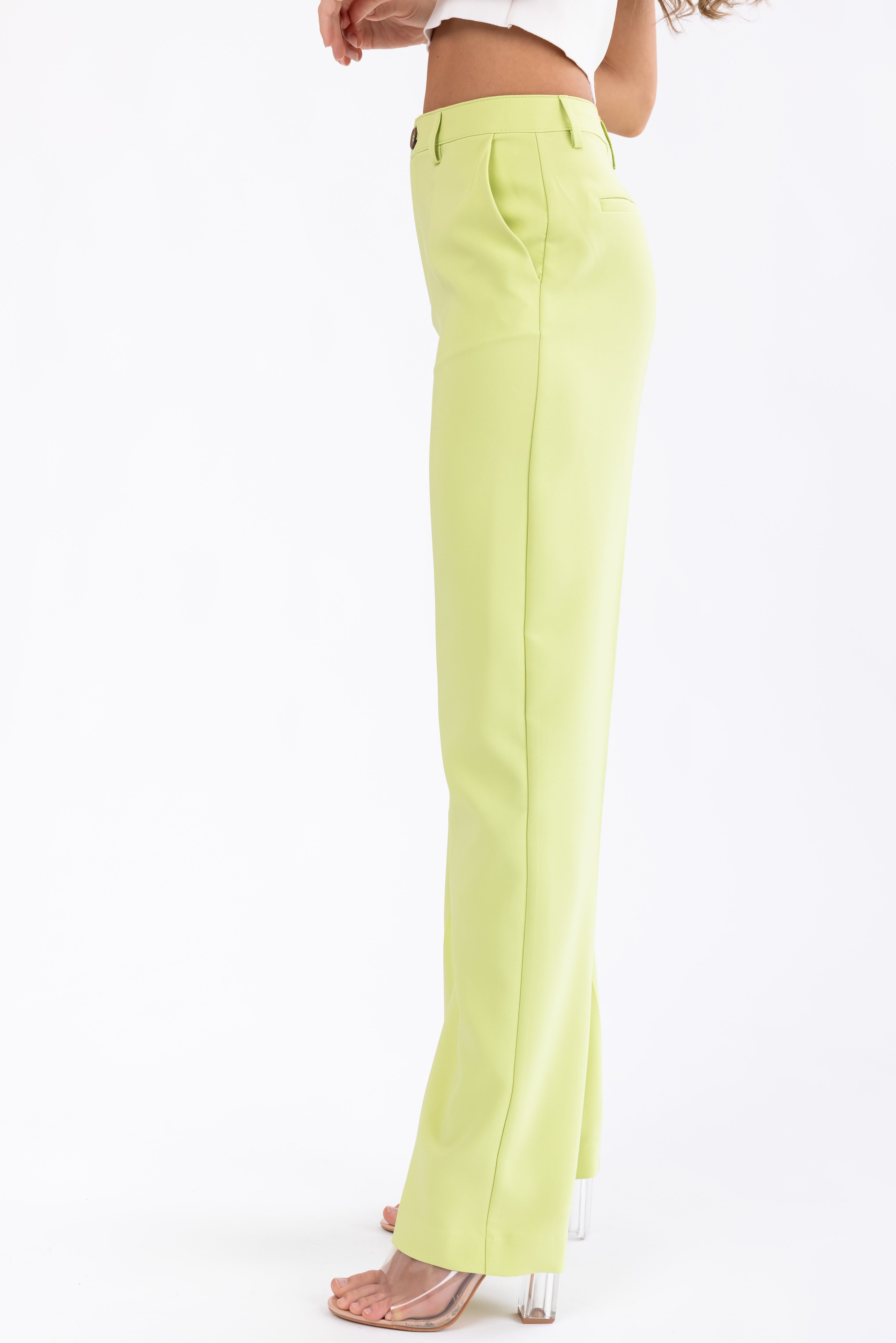 Emily Key Lime Straight Leg Dress Pants-Newayad