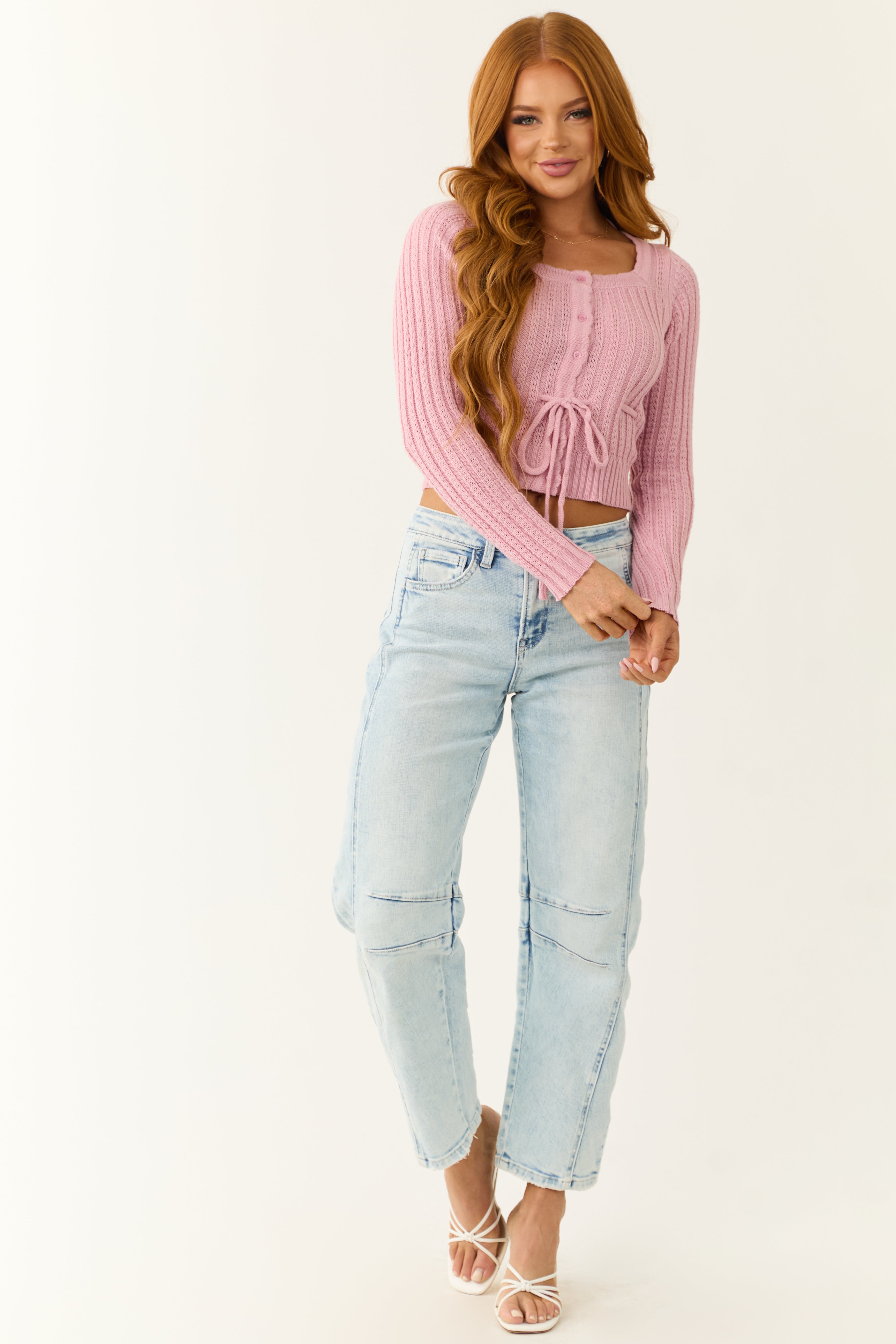 Flying Monkey Light Wash High Rise Barrel Jeans-Newayad