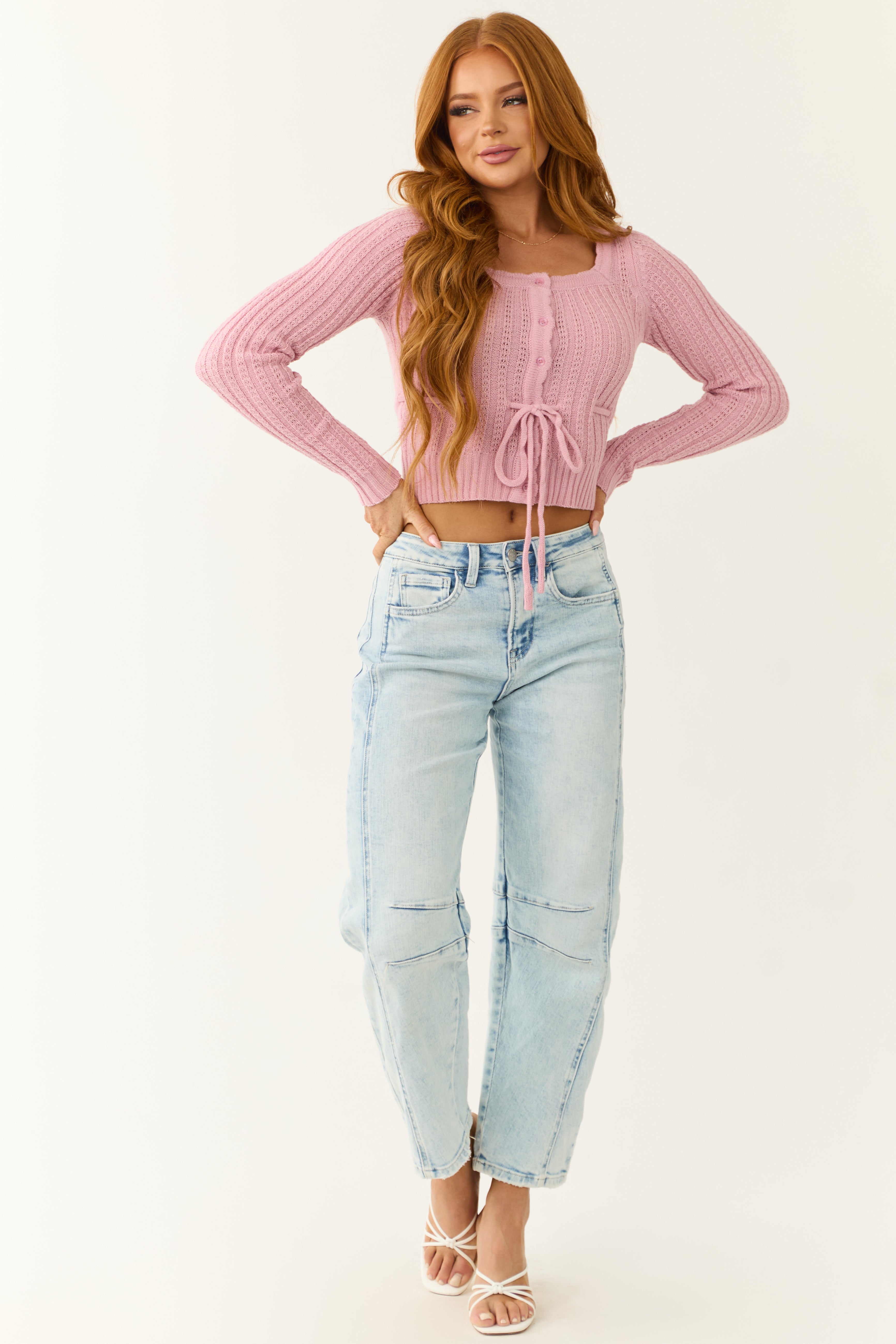 Flying Monkey Light Wash High Rise Barrel Jeans-Newayad