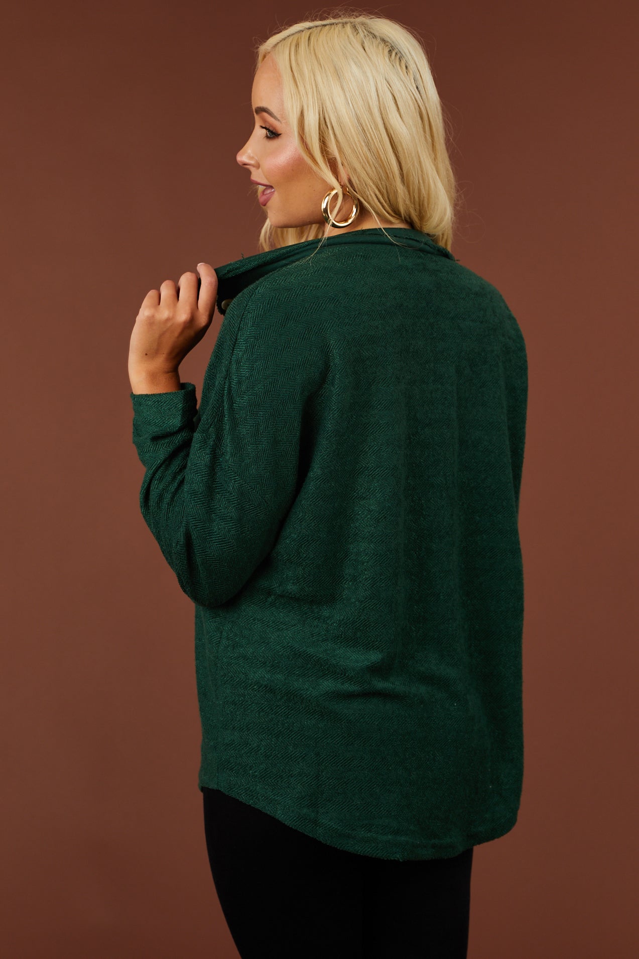 Forest French Terry Relaxed Shirt Jacket-Newayad