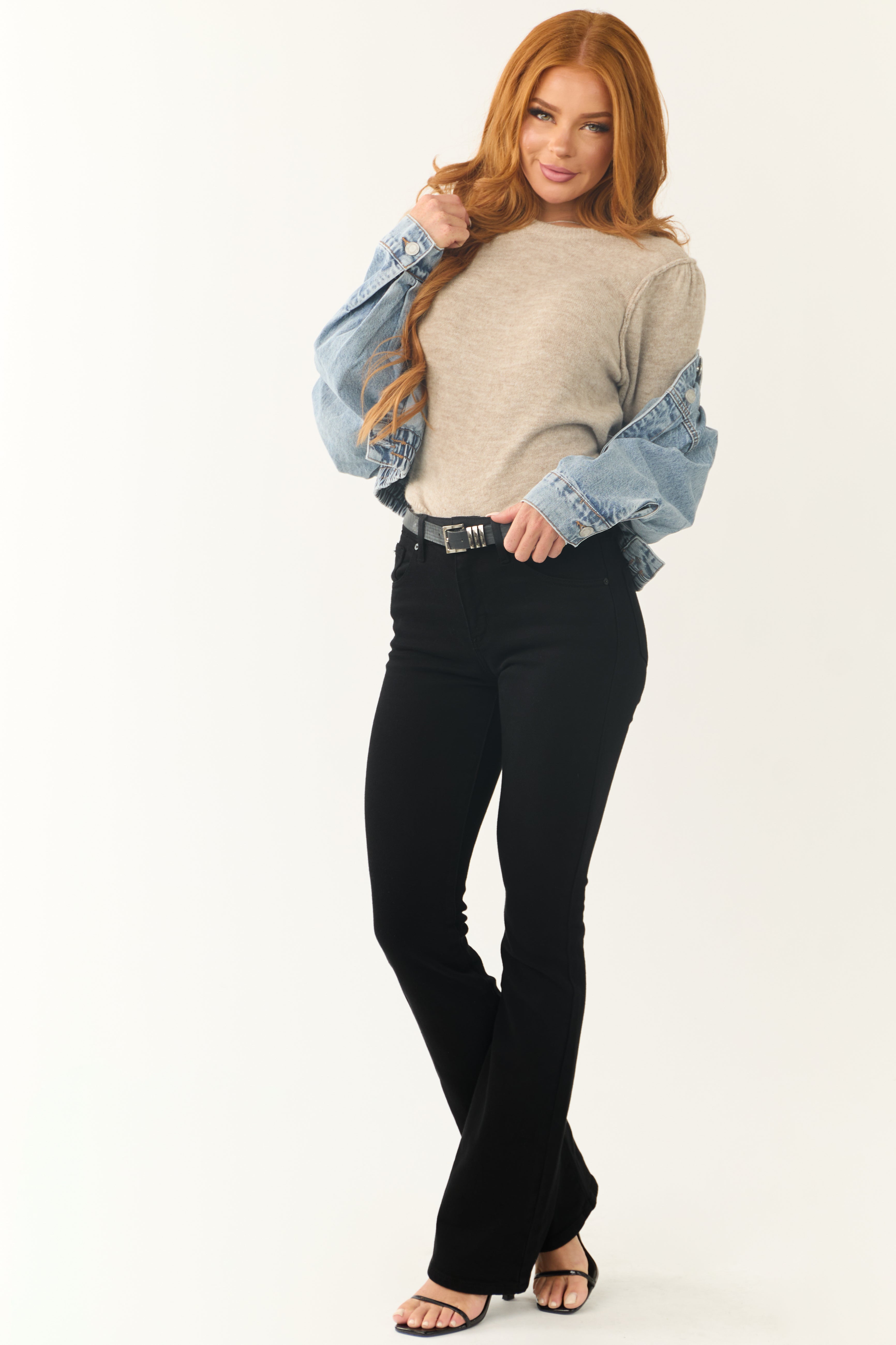 KanCan Black High Rise Bootcut Jeans-Newayad