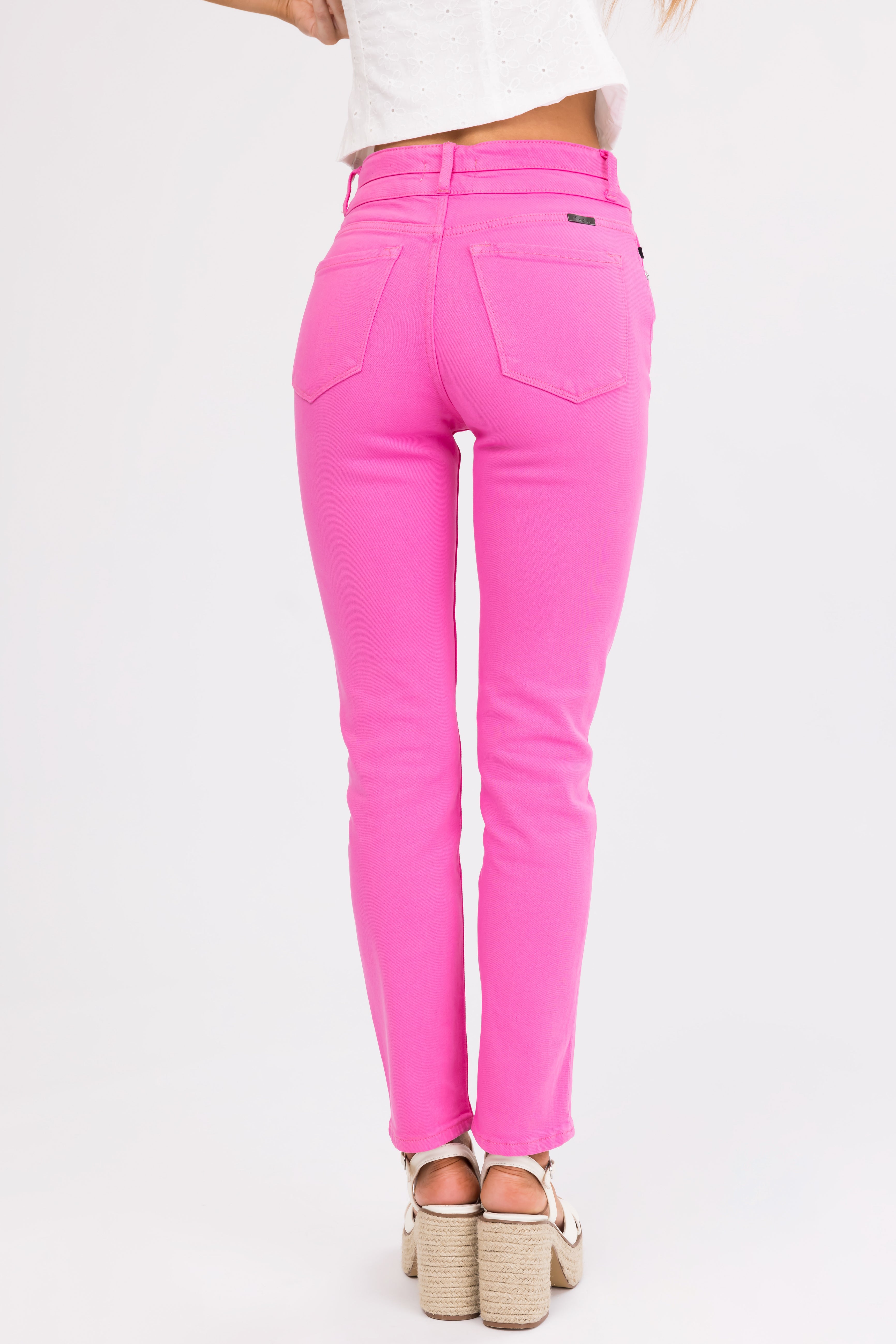 KanCan Bubblegum High Rise Straight Leg Jeans-Newayad