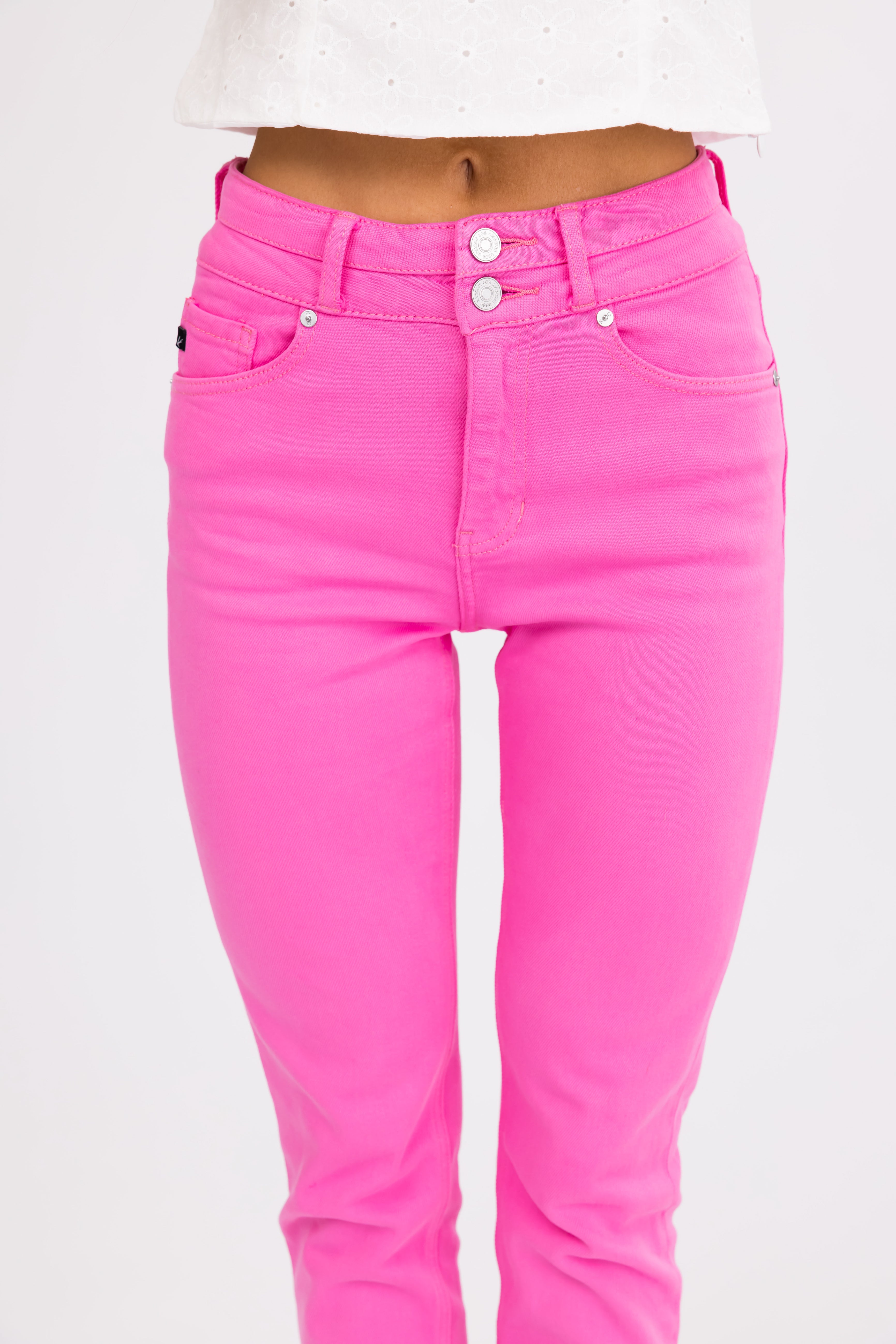 KanCan Bubblegum High Rise Straight Leg Jeans-Newayad