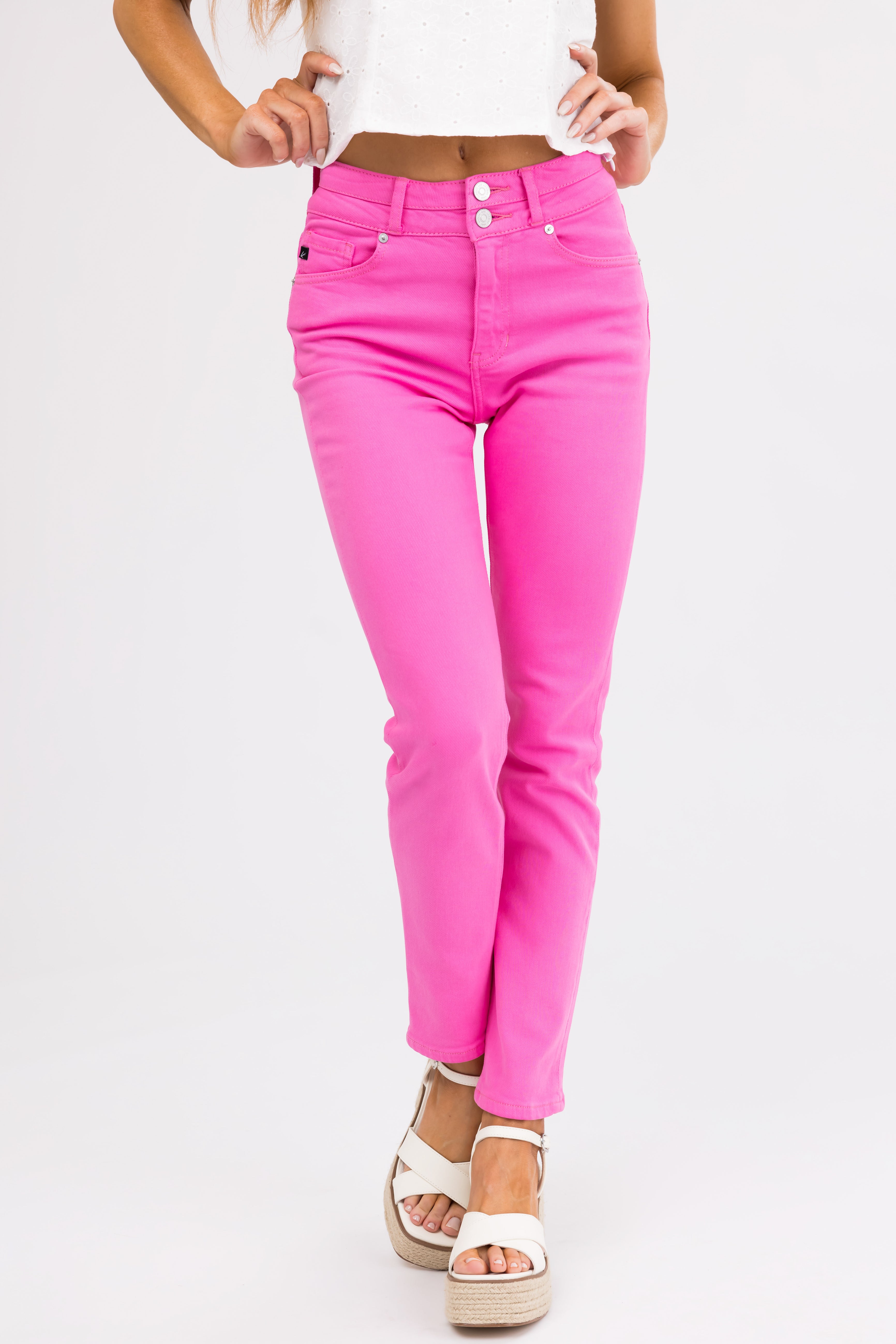 KanCan Bubblegum High Rise Straight Leg Jeans-Newayad