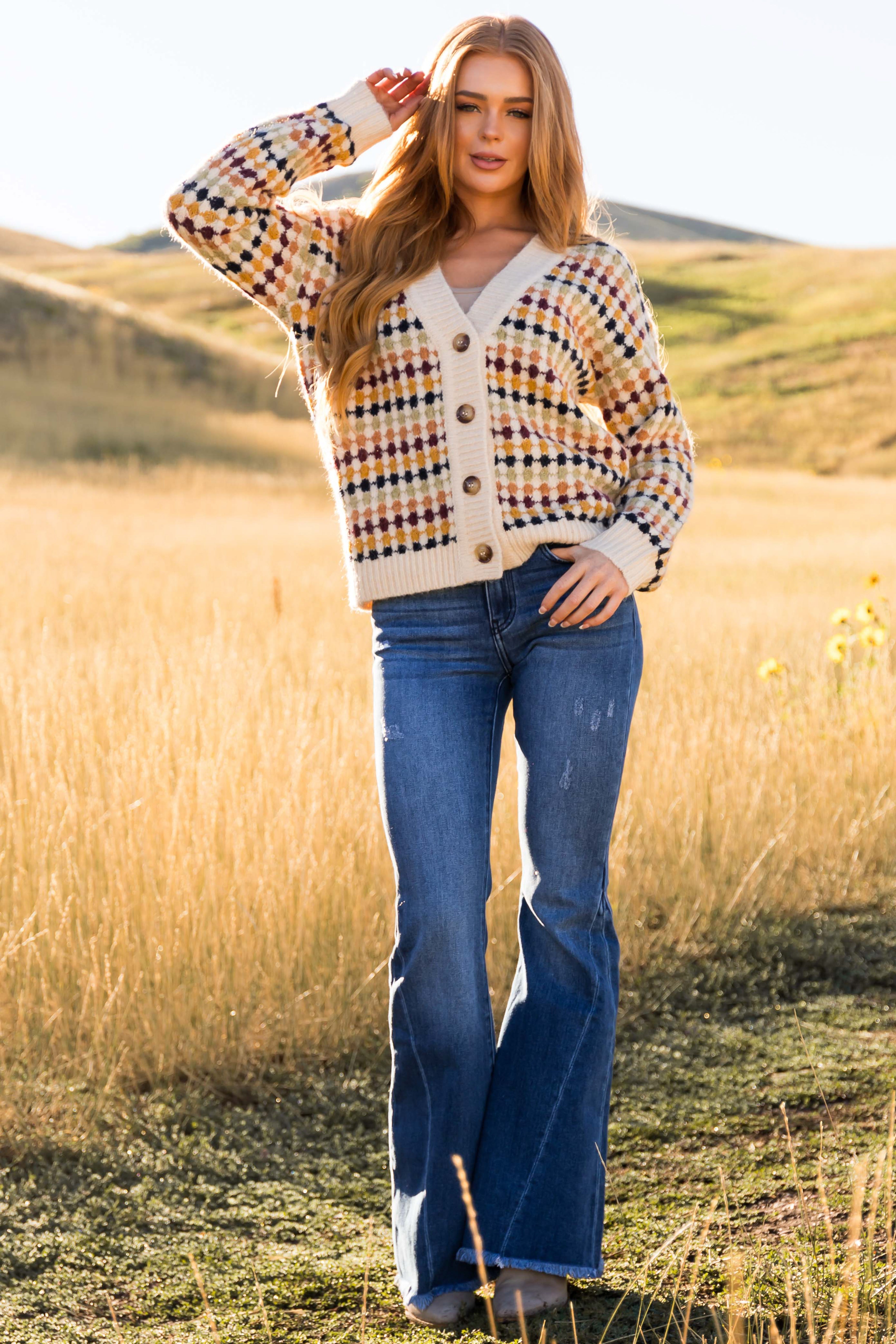 KanCan Dark Wash Mid Rise Flare Jeans-Newayad