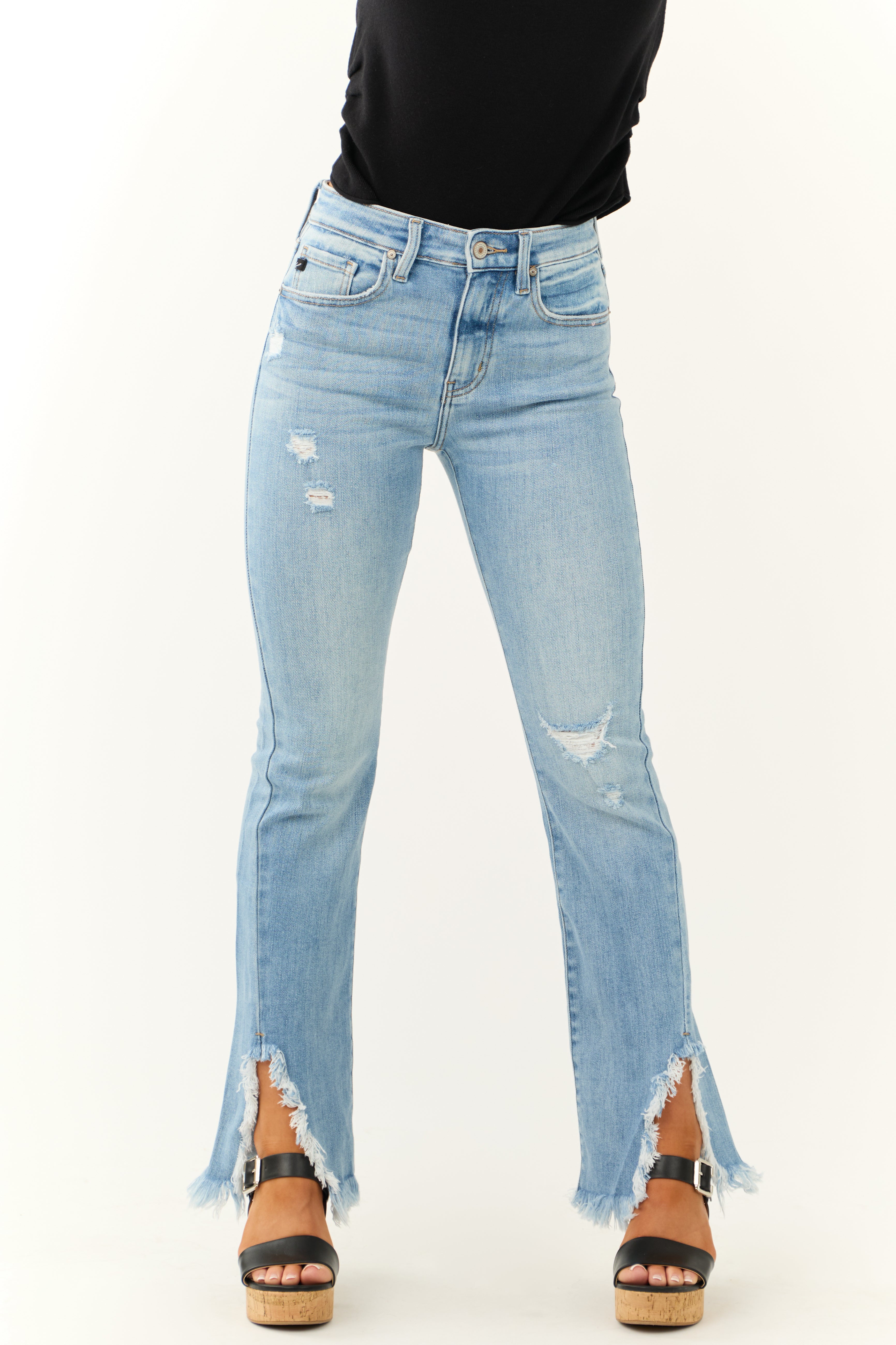 KanCan Light Wash High Rise Bootcut Jeans-Newayad