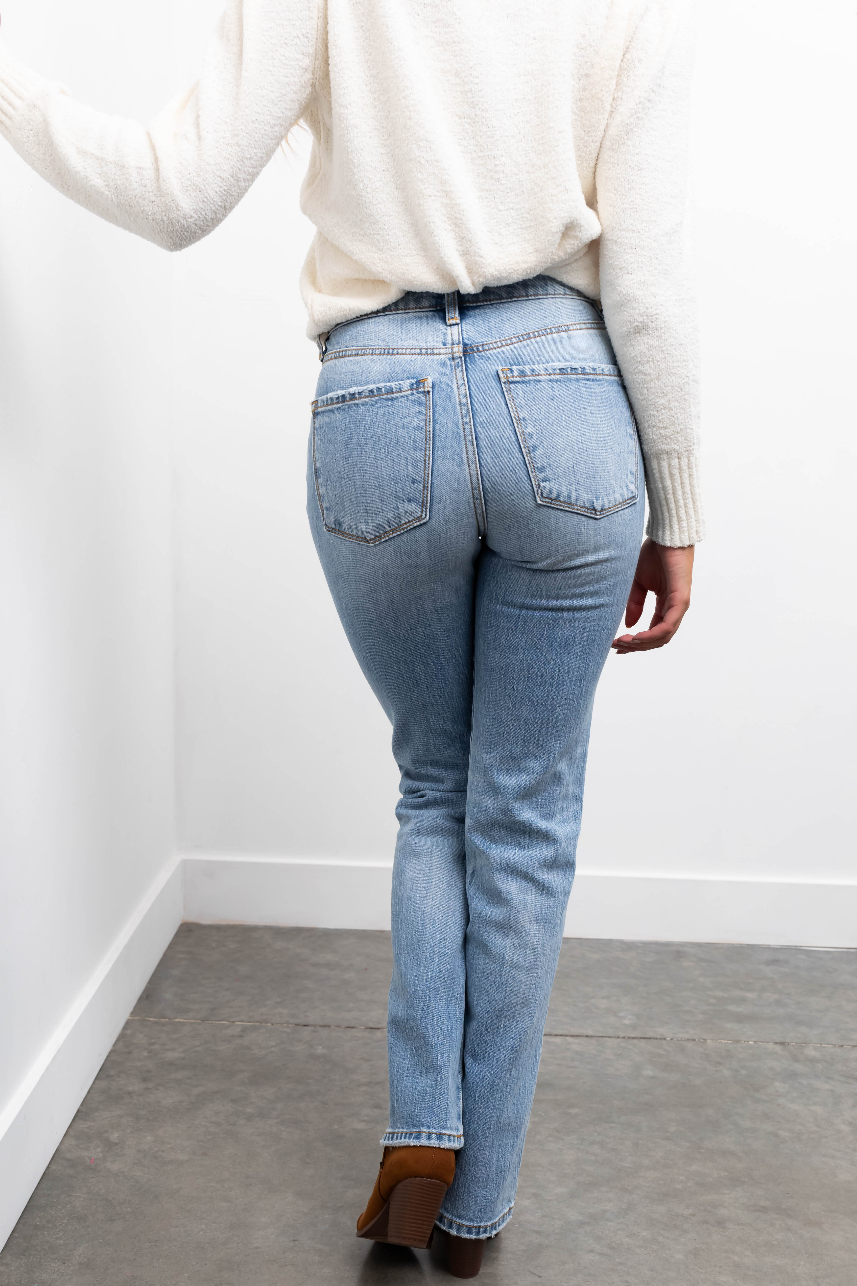 KanCan Light Wash Ultra High Rise Bootcut Jeans-Newayad