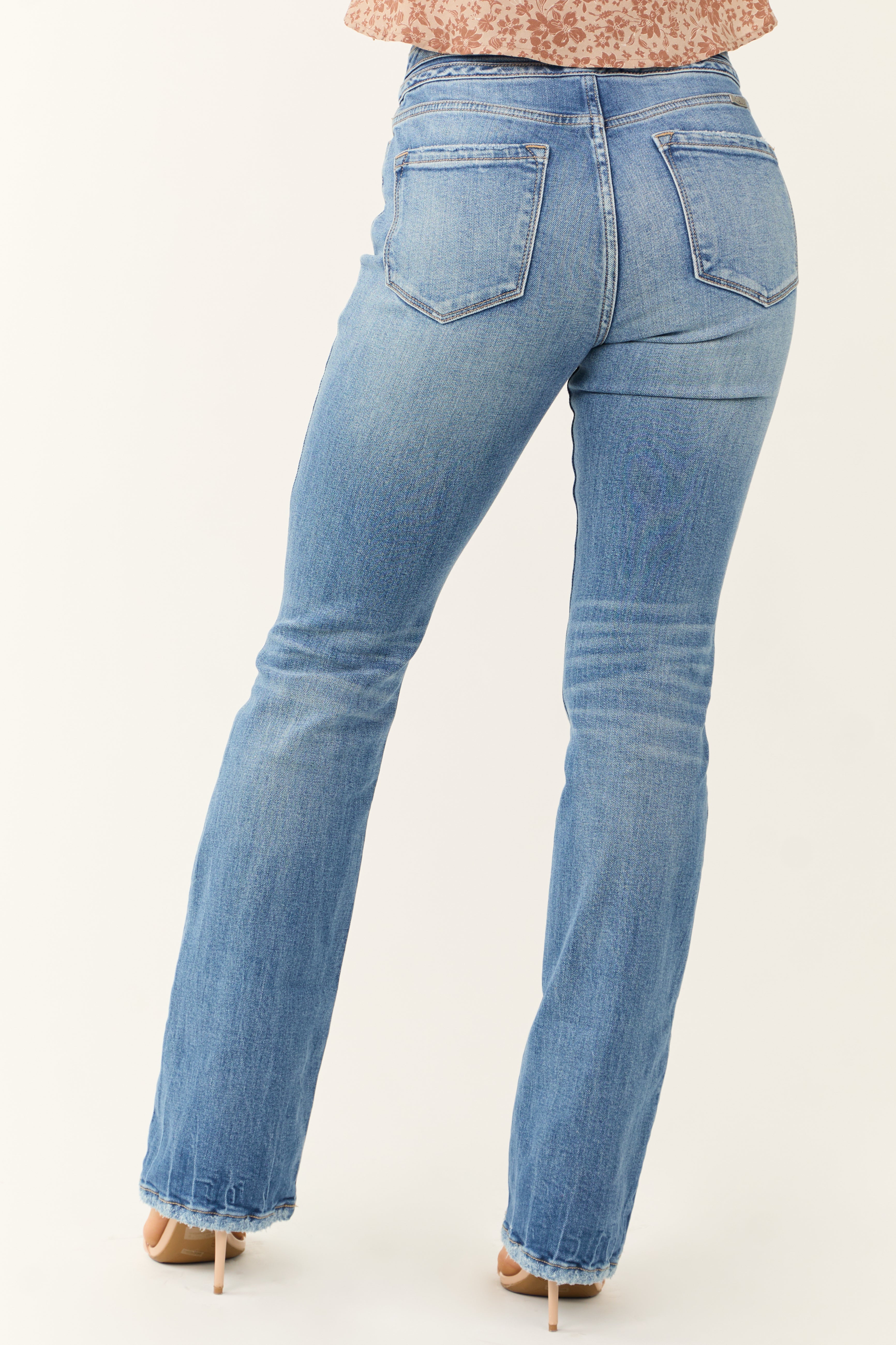 KanCan Medium Wash High Rise Bootcut Jeans-Newayad