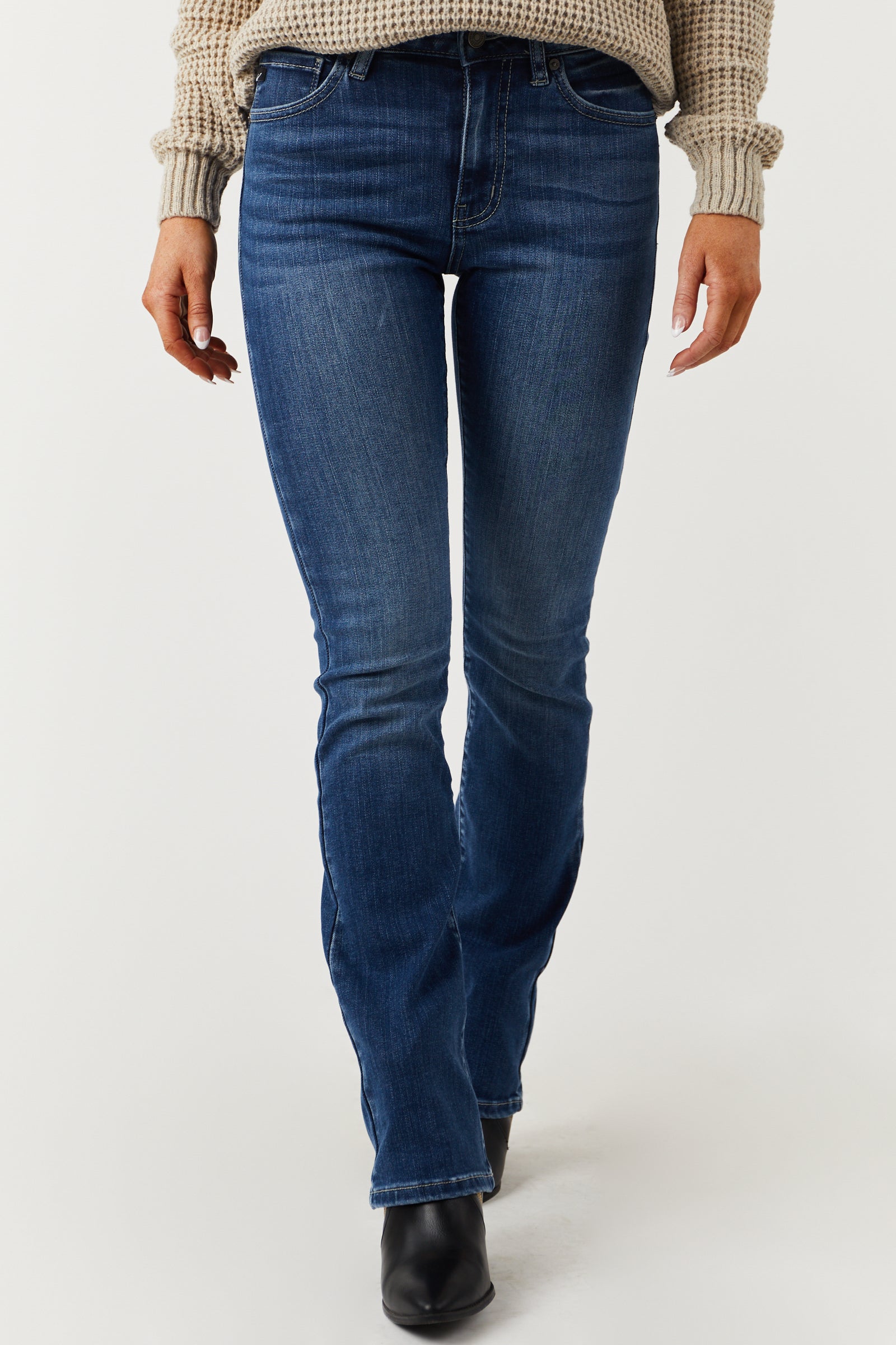 KanCan Medium Wash High Rise Skinny Bootcut Jeans-Newayad